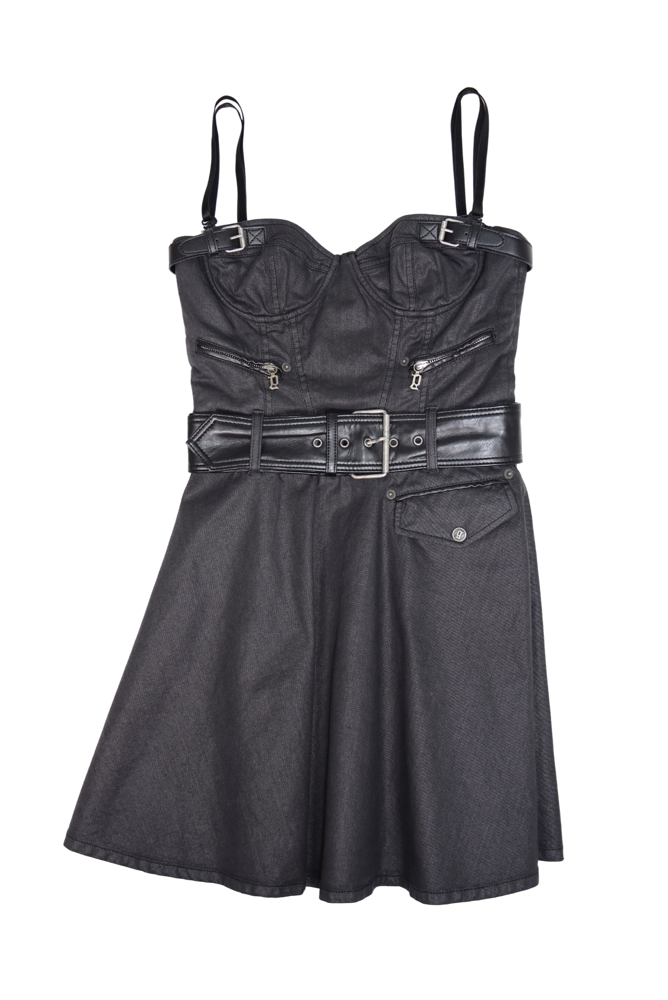 2011 John Galliano Rare Goth Moto Dress