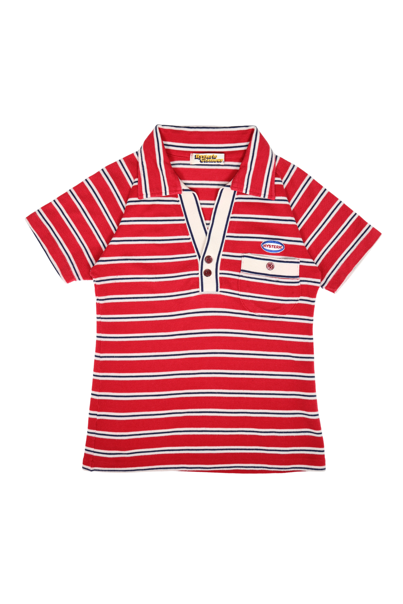 Vintage Hysteric Glamour Striped Polo Shirt
