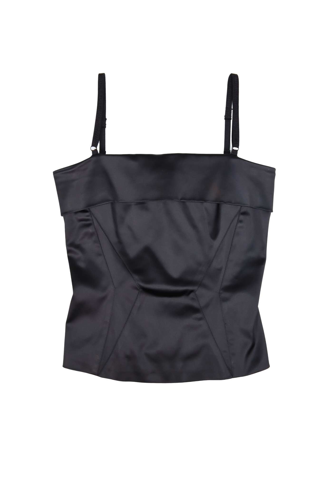 Vintage D&G Stretch Satin Fold Over Corset Top