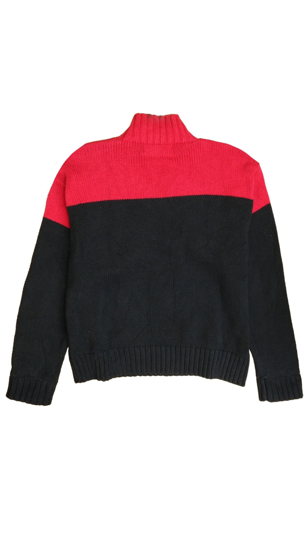 Vintage Polo Sport Half Zip Knit Logo Sweater