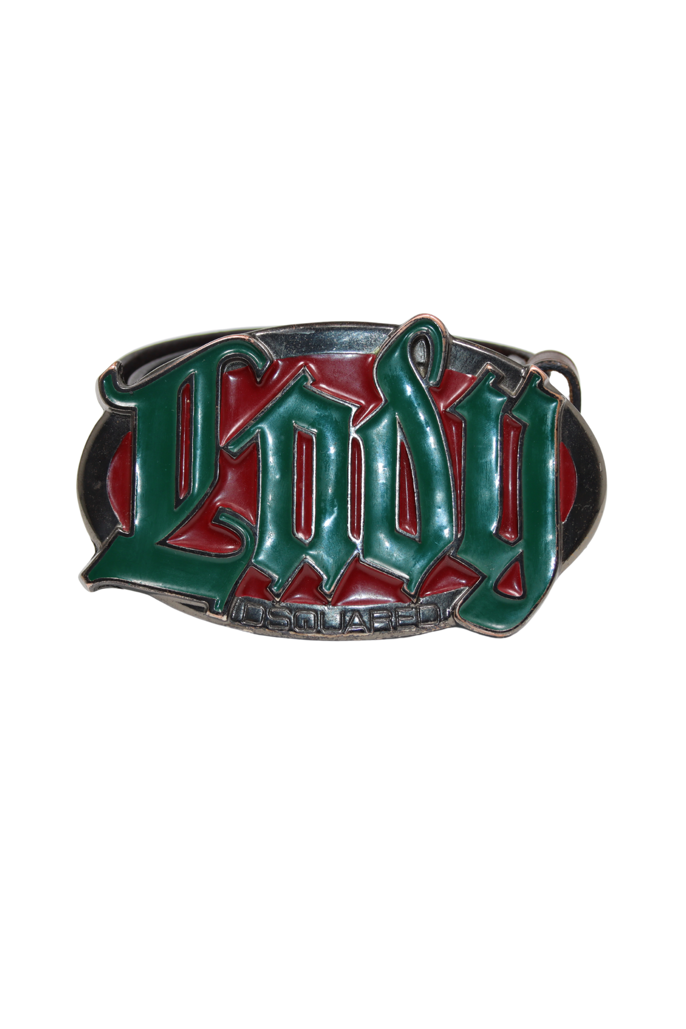 Dsquared2 Brown Leather “Lady” Gothic Buckle Belt