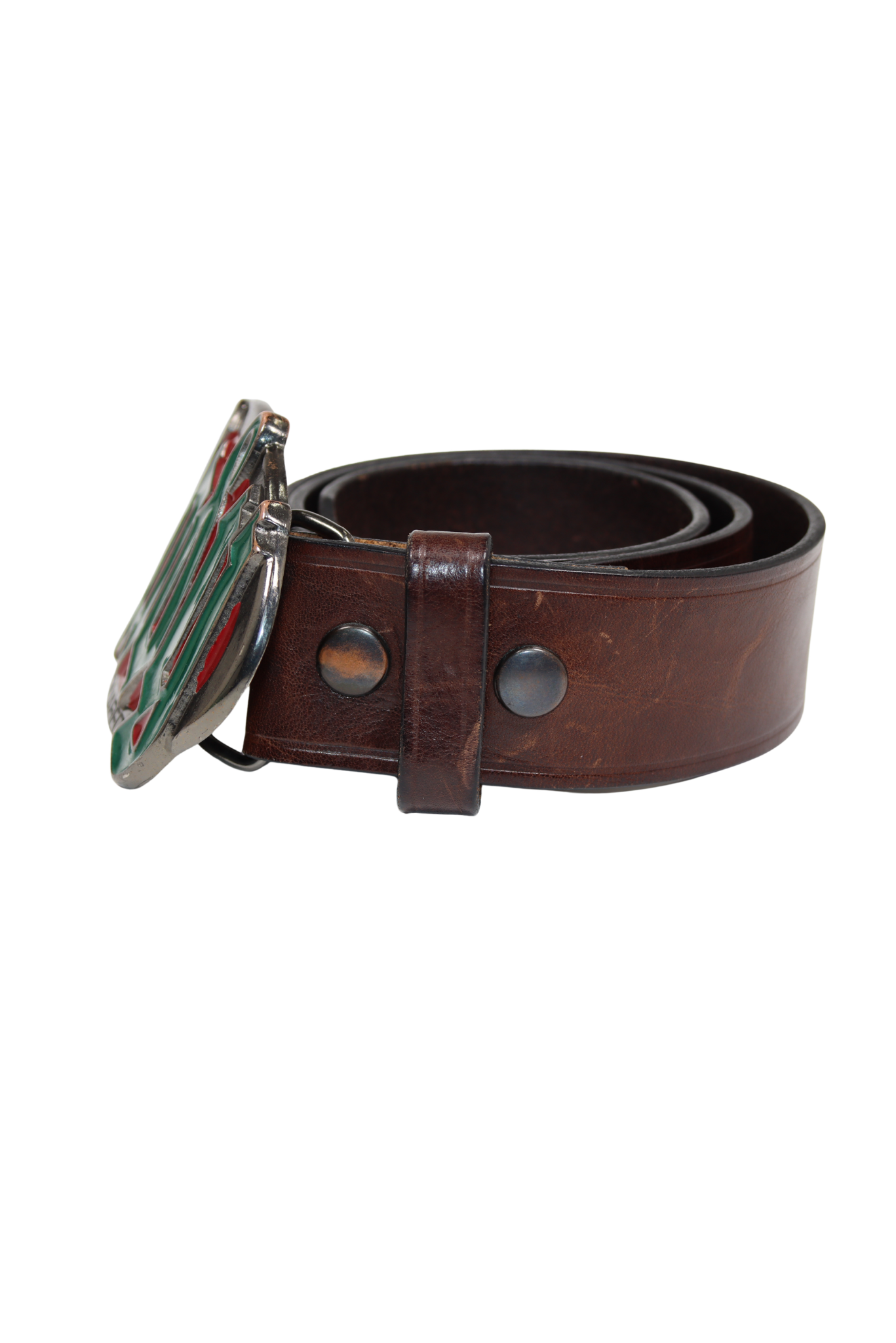 Dsquared2 Brown Leather “Lady” Gothic Buckle Belt