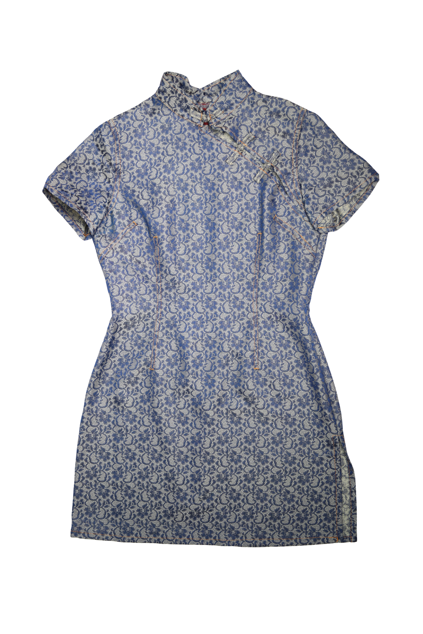 RARE Jean Paul Gaultier Jacquard Mandarin Collar Mini Dress