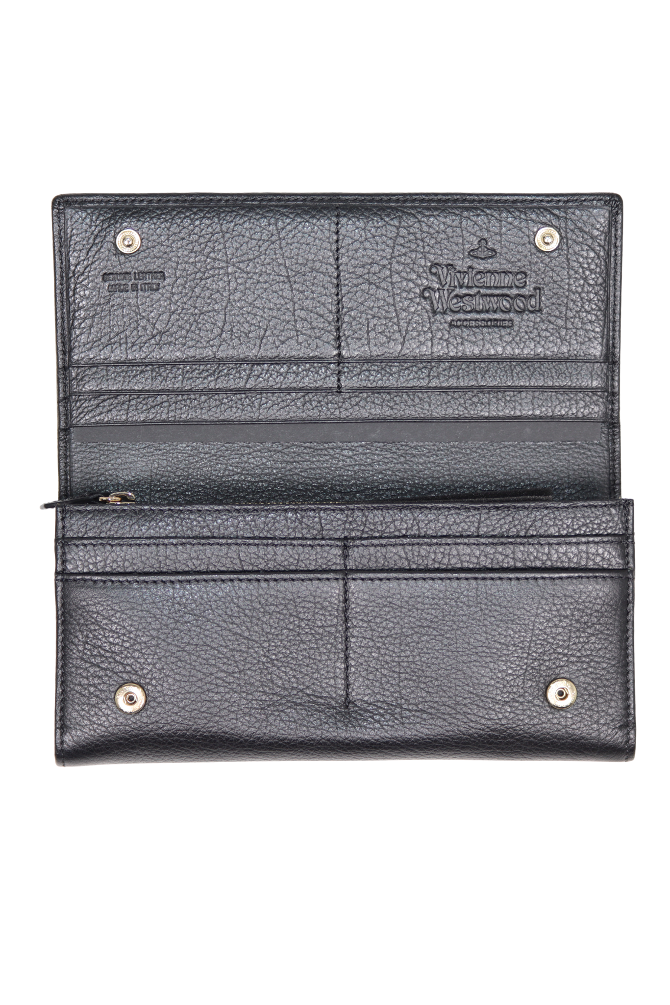 New Vivienne Westwood Orb Logo Long Black Wallet