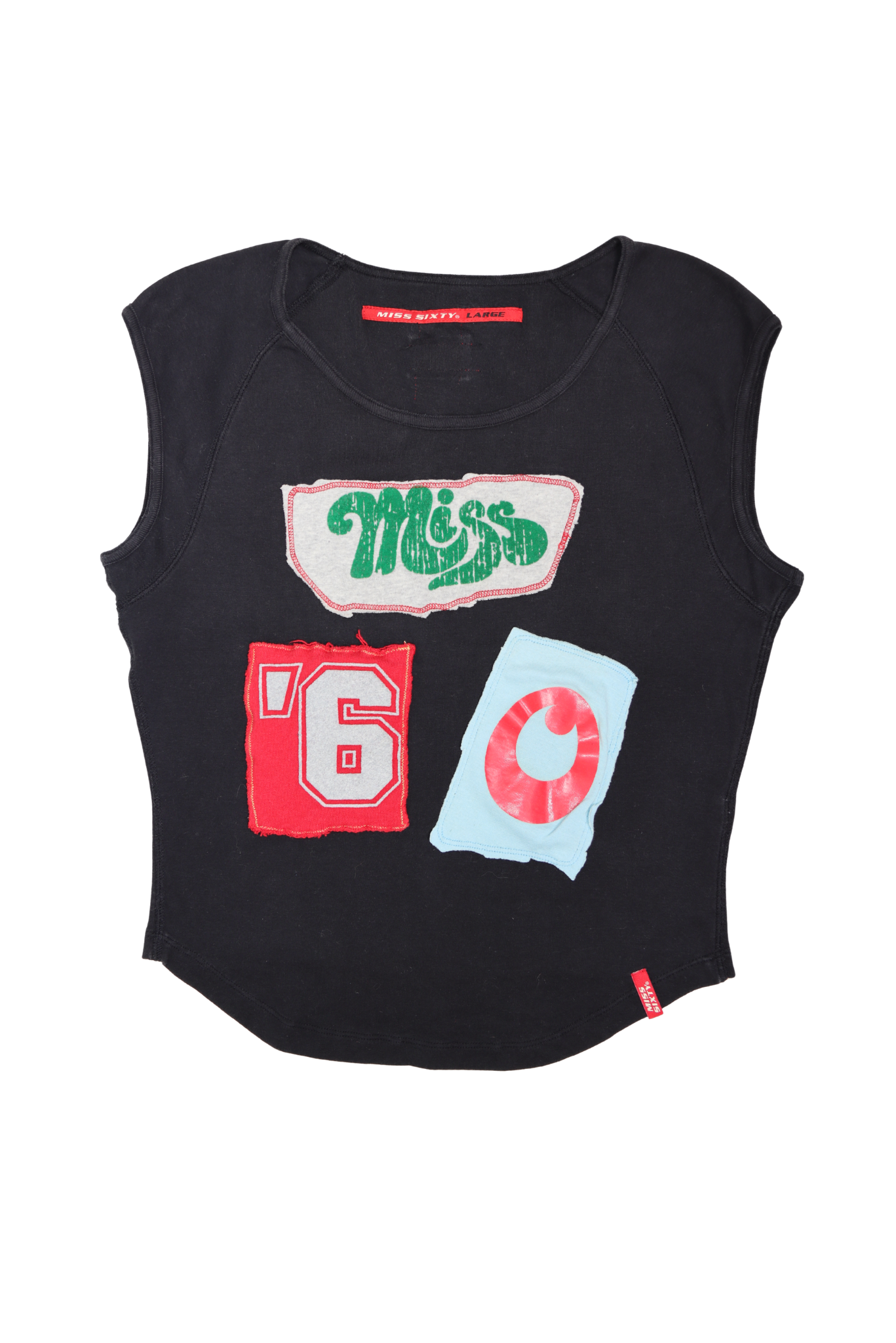 Vintage Miss Sixty Patchwork Logo Tank Top