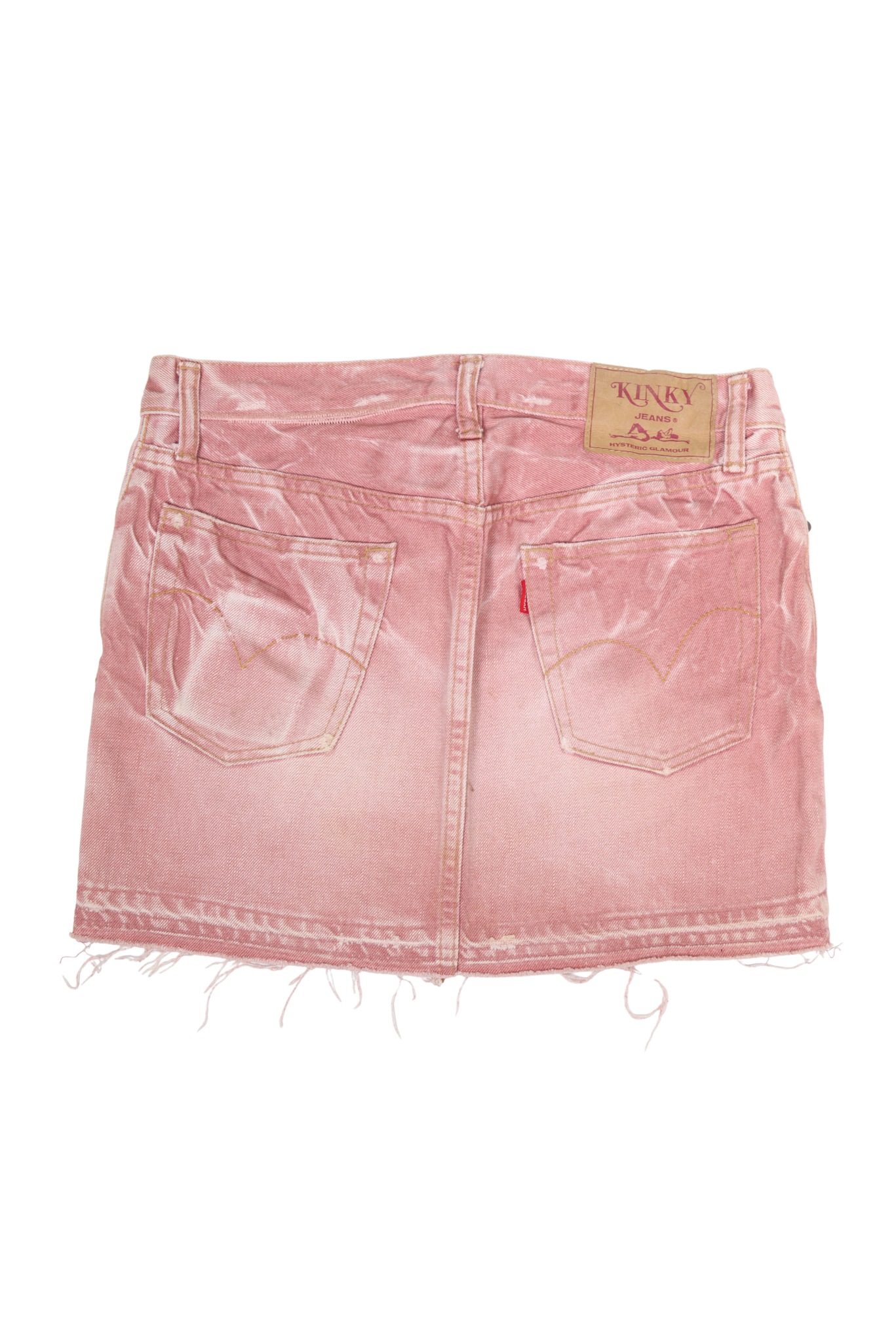 Rare Vintage Hysteric Glamour Nude Girl Pink Denim Mini Skirt