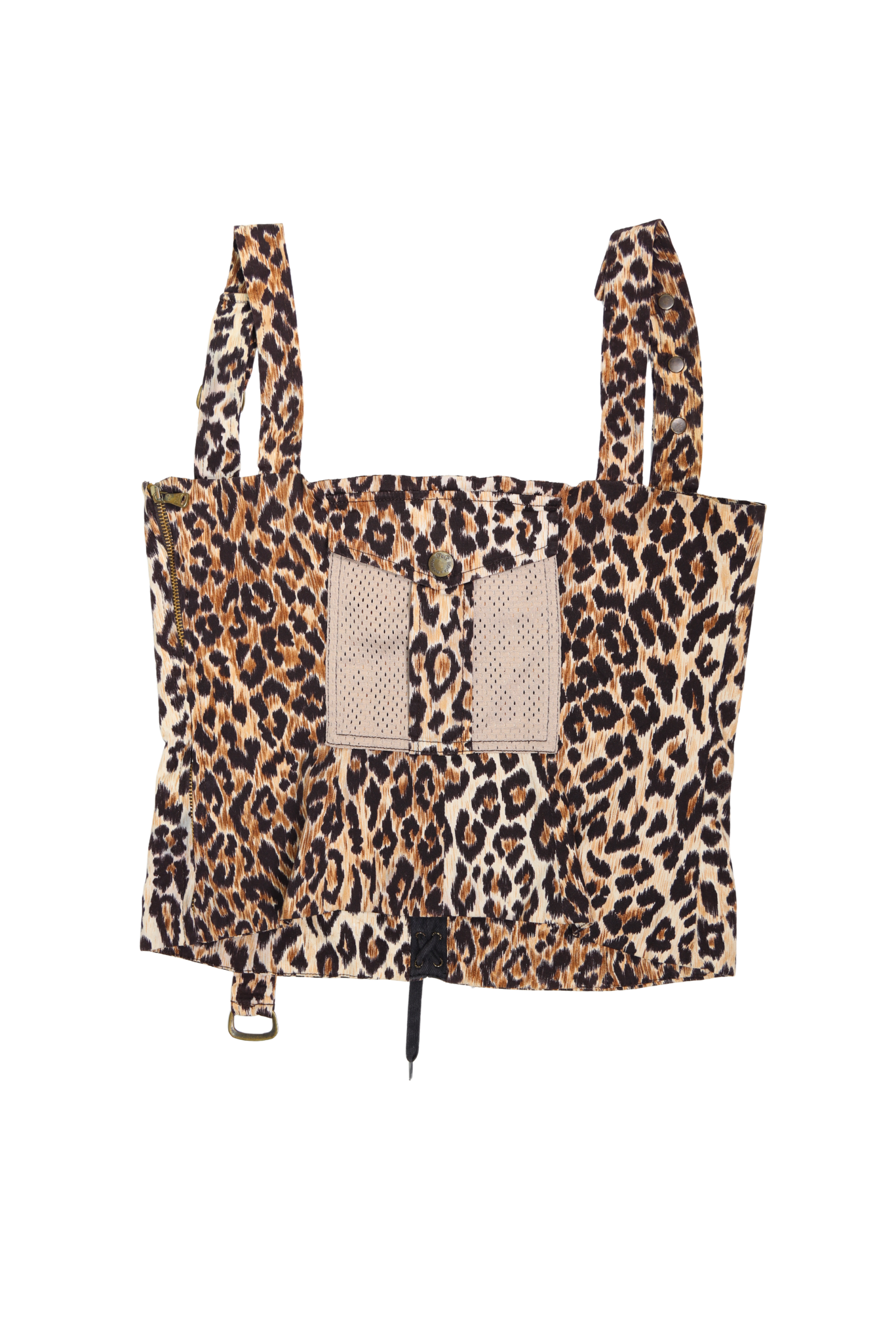 Vintage Rare D&G Leopard Cargo Corset Bustier Top