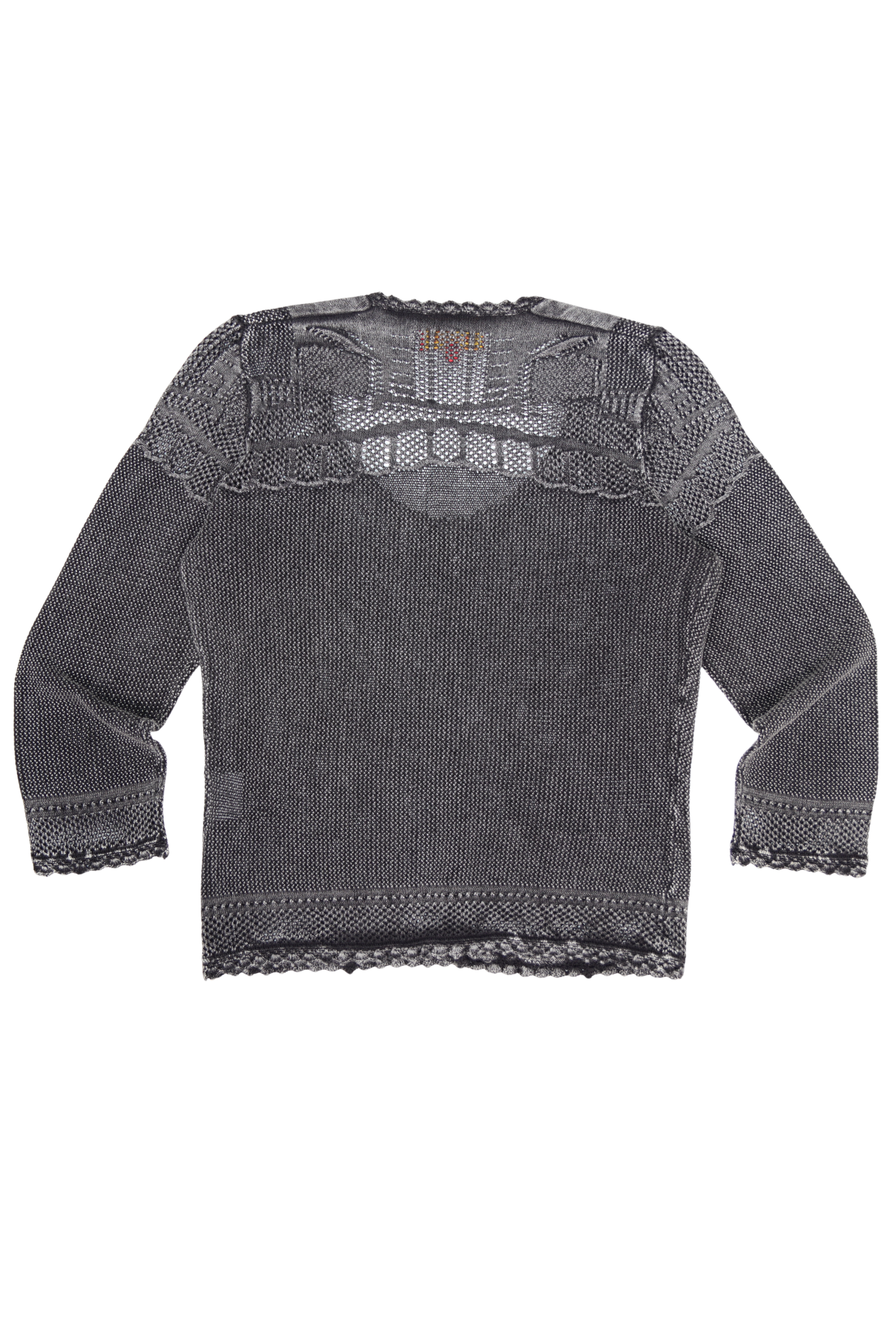 Vivienne Westwood Overdyed Knit Cardigan with Embroidered Orb