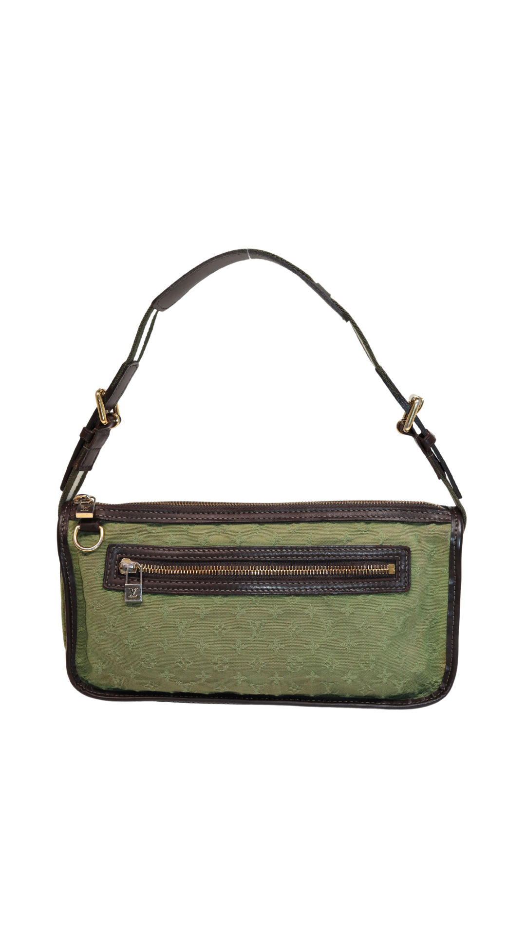 Louis Vuitton Mini Lin Pouchette Olive Shoulder Bag