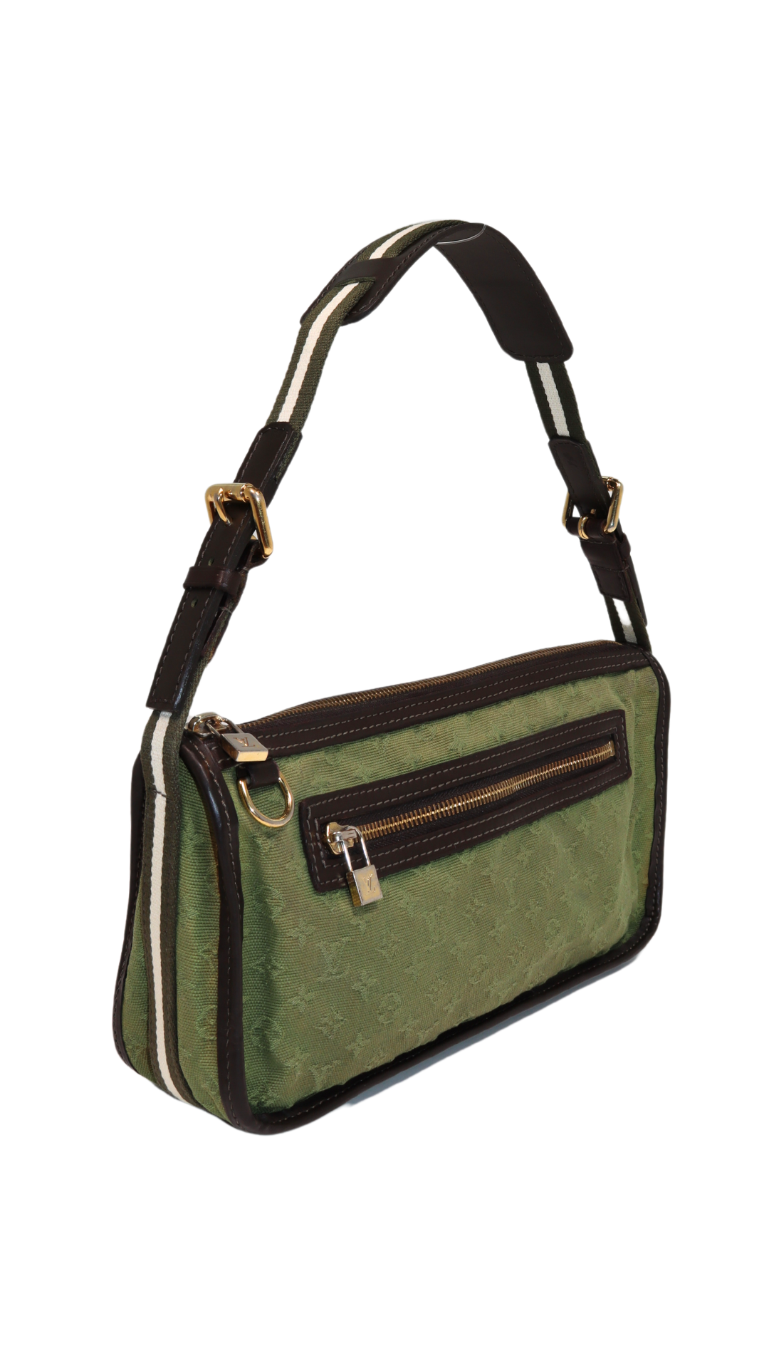 Louis Vuitton Mini Lin Pouchette Olive Shoulder Bag