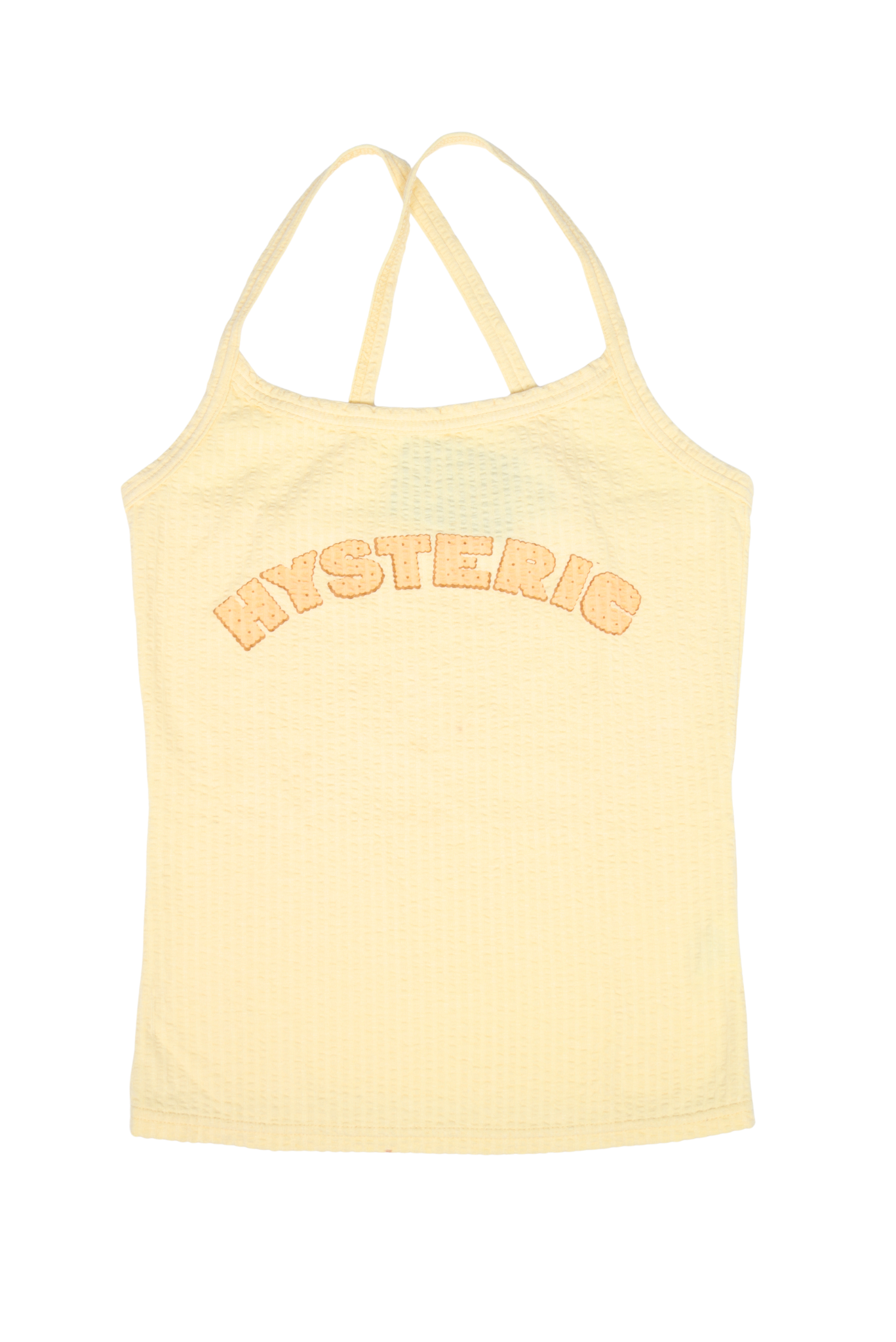 Vintage Hysteric Glamour “HYSTERIC” Yellow Ribbed Tank Top