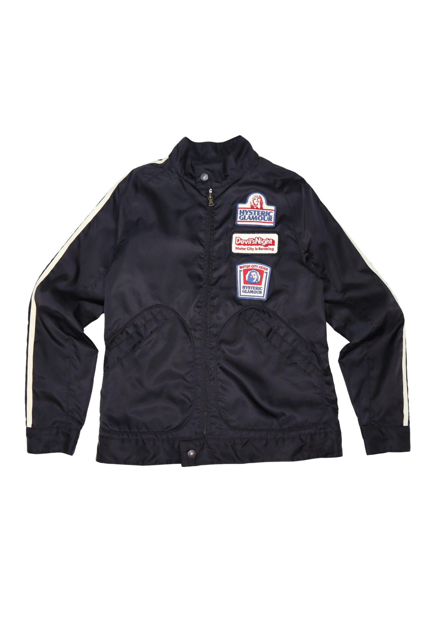 Hysteric Glamour Nylon Patch Black Racing Jacket