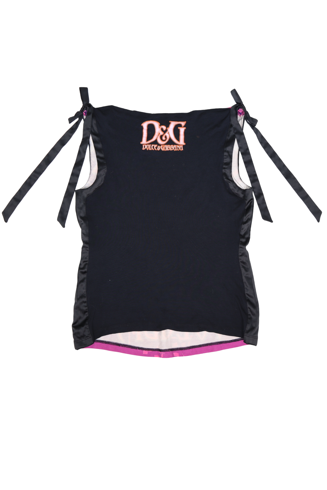 Vintage F/W 2004 D&G “Voluptas Volubis” Tank with Black Bow Detail