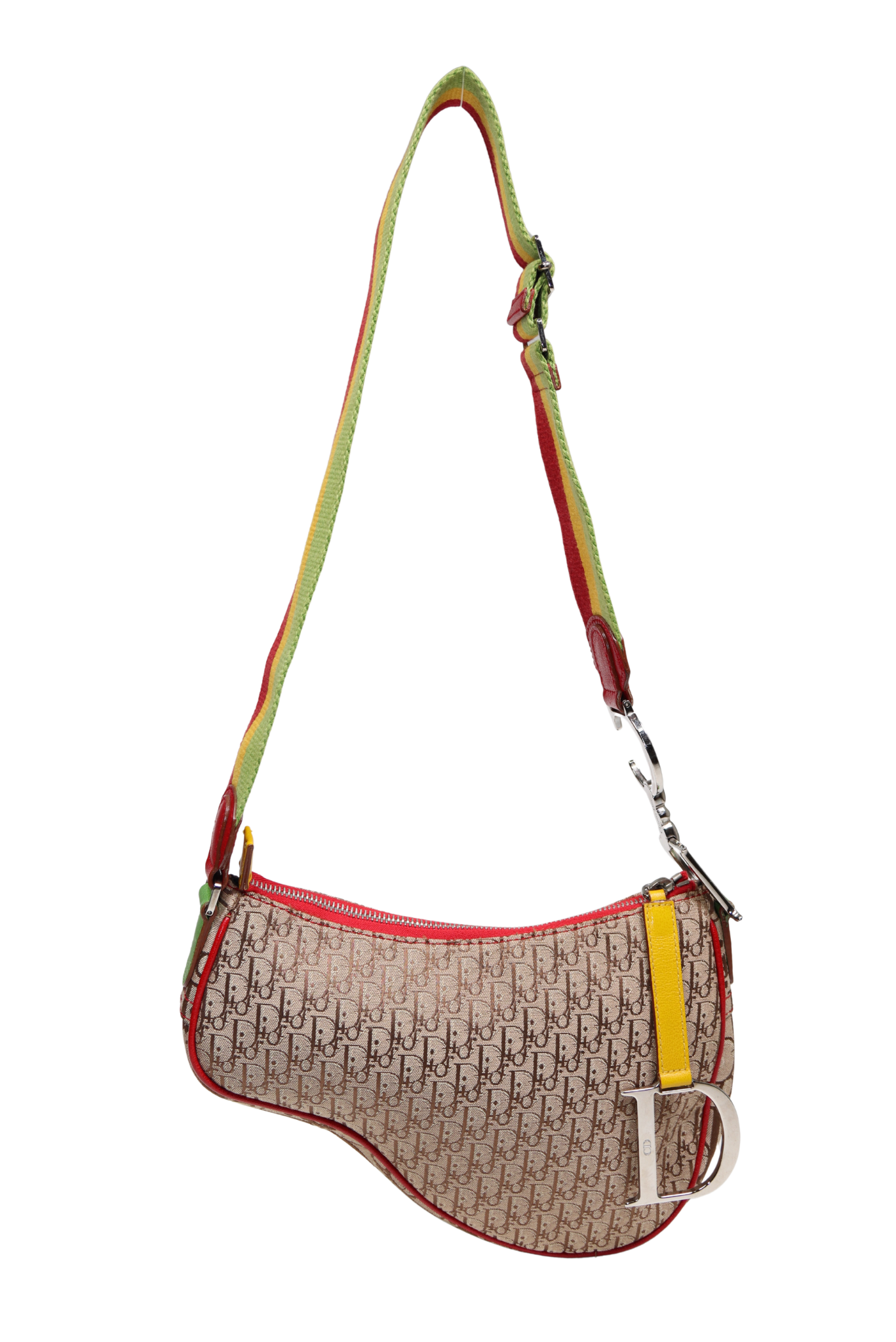 2004 Christian Dior Rasta Trotter Saddle Bag by John Galliano
