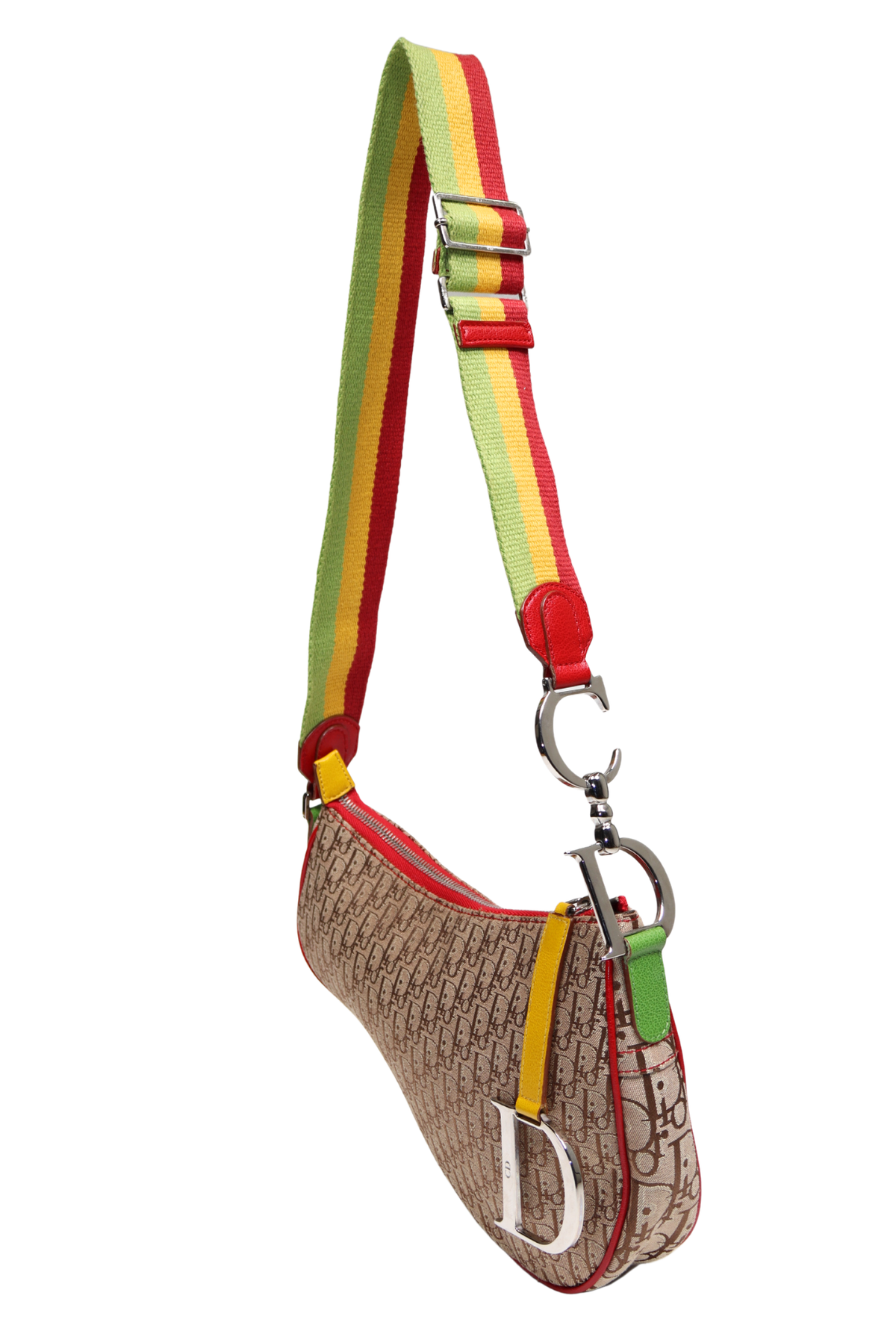2004 Christian Dior Rasta Trotter Saddle Bag by John Galliano