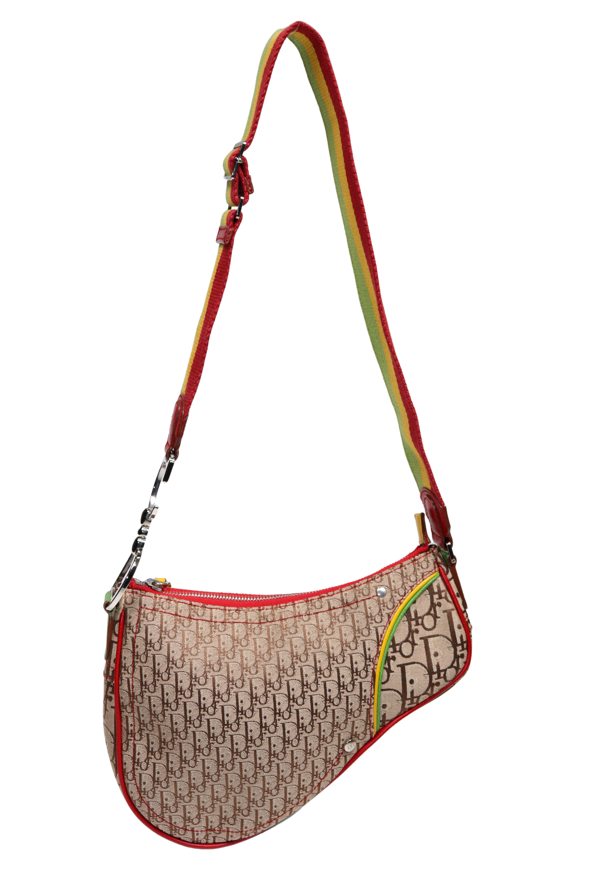 2004 Christian Dior Rasta Trotter Saddle Bag by John Galliano