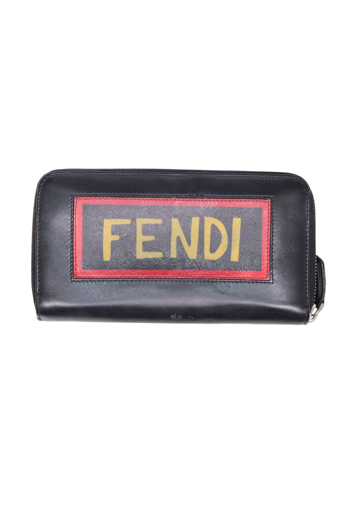 RARE Fendi “Vocabulary Collection” Black Leather Long Wallet 