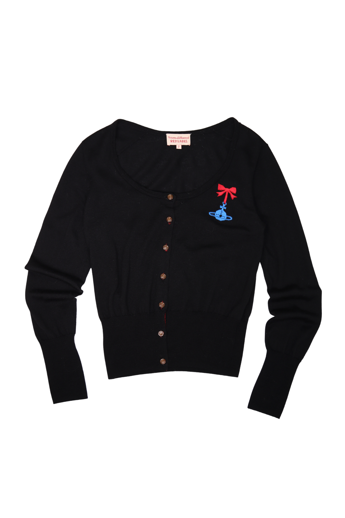 Vivienne Westwood Bowie & Orb Logo Black Cardigan