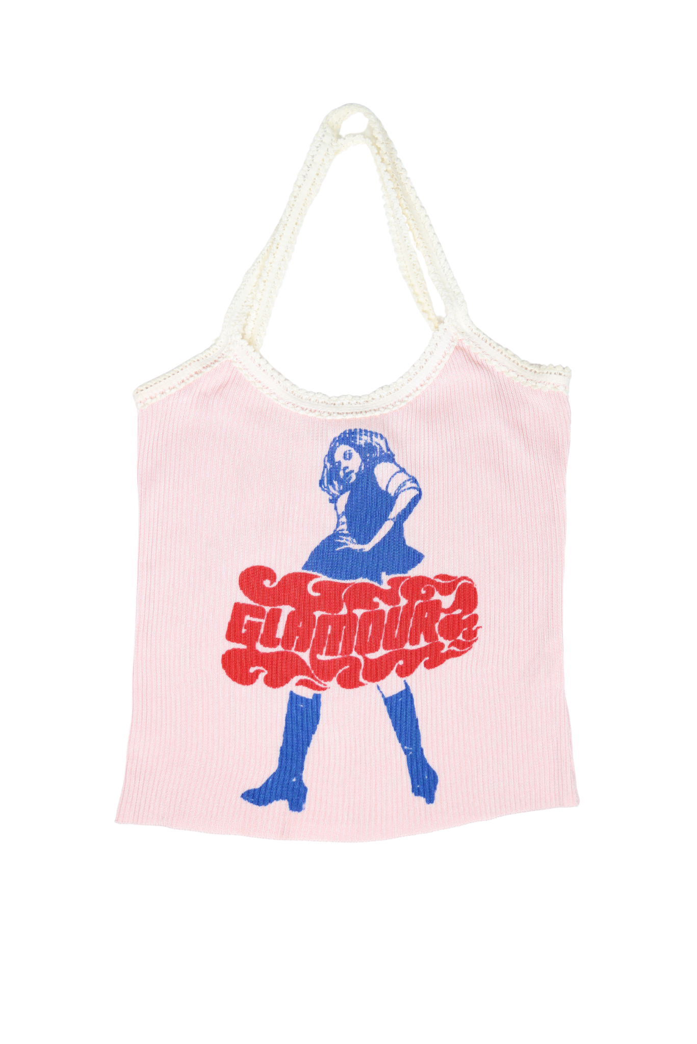 RARE Hysteric Glamour Ribbed Pink Vixen Girl Tank