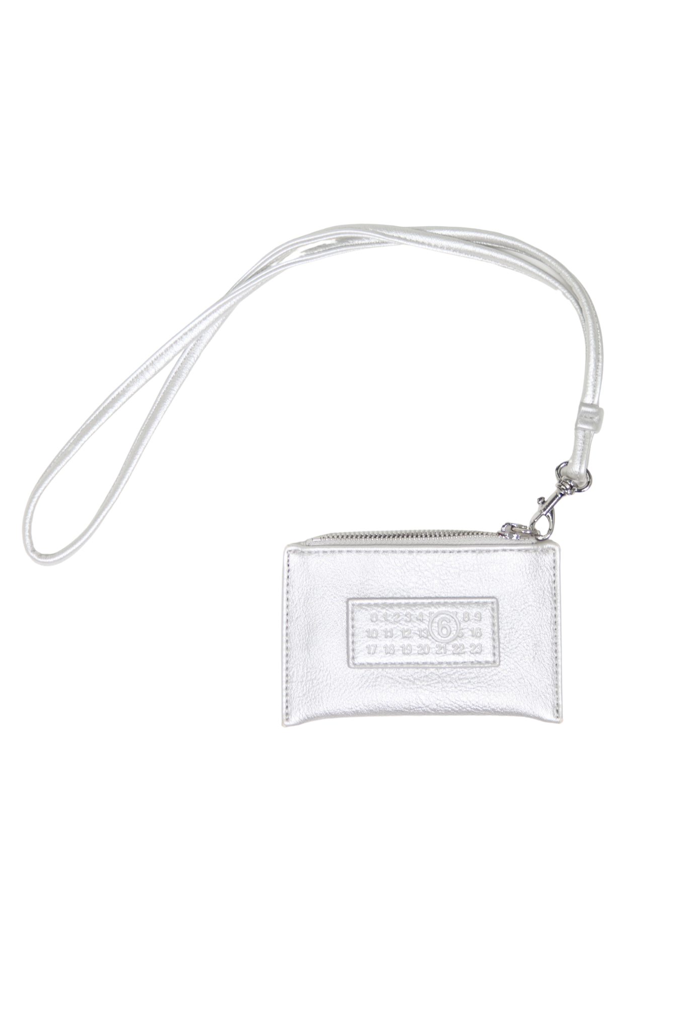 MM6 Silver Leather Sling-Bag