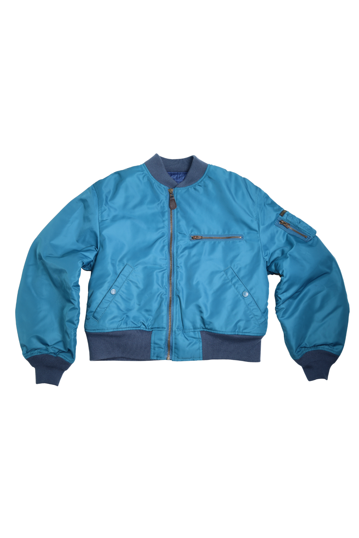 HYSTERIC GLAMOUR CIRCLE Logo Crop Blue MA-1 Jacket