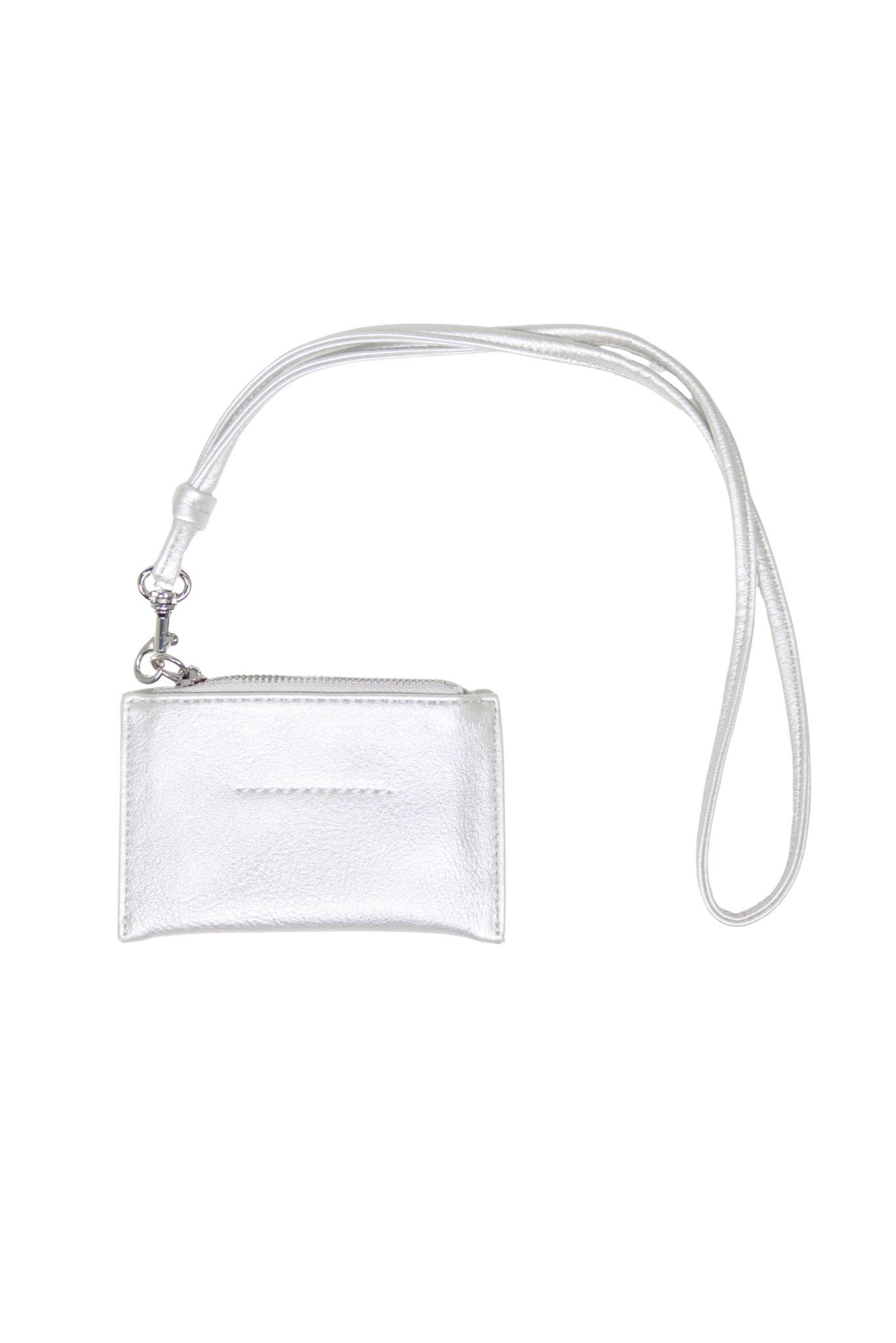 MM6 Silver Leather Sling-Bag