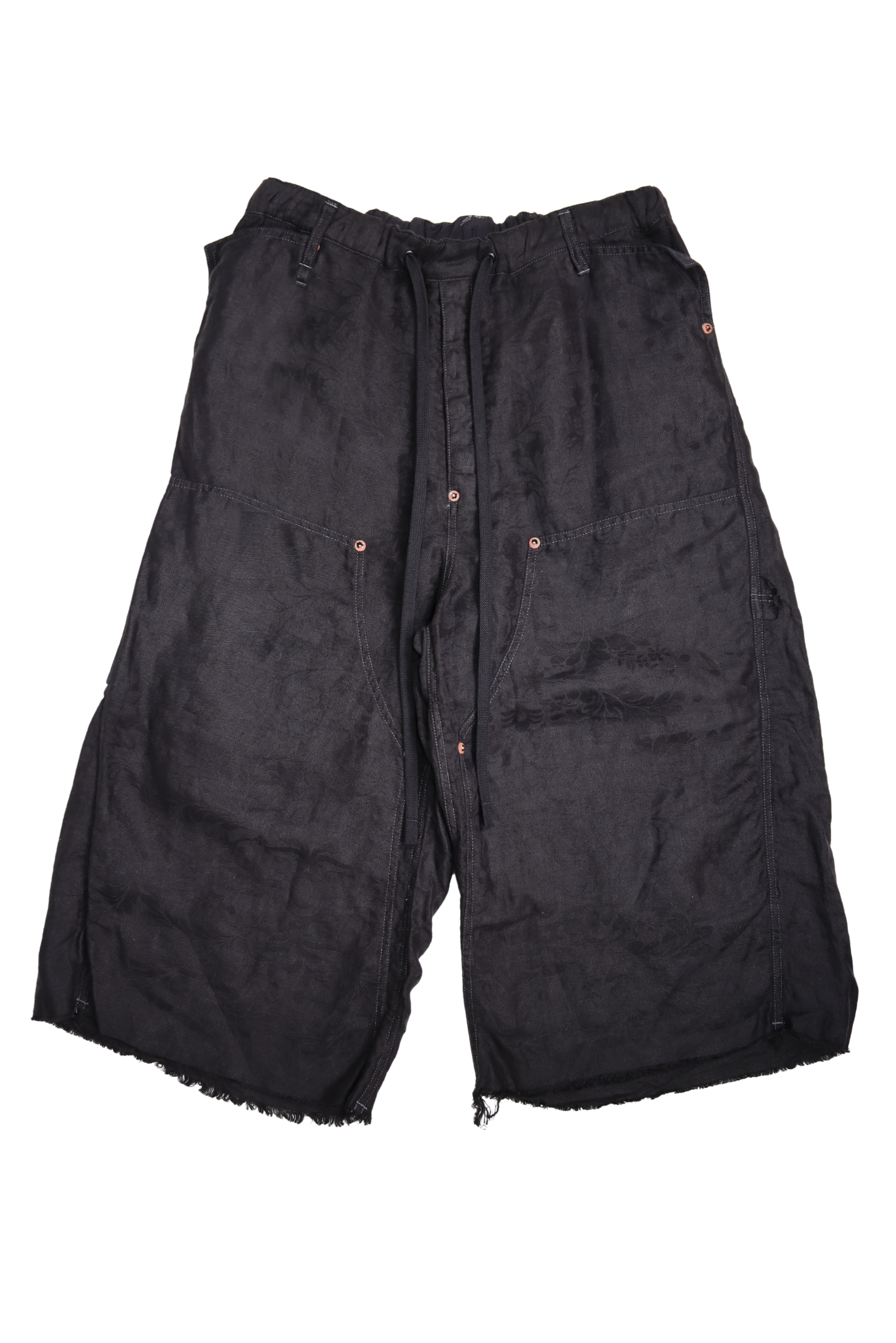 Easy Work Short Black Double Knee Capri
