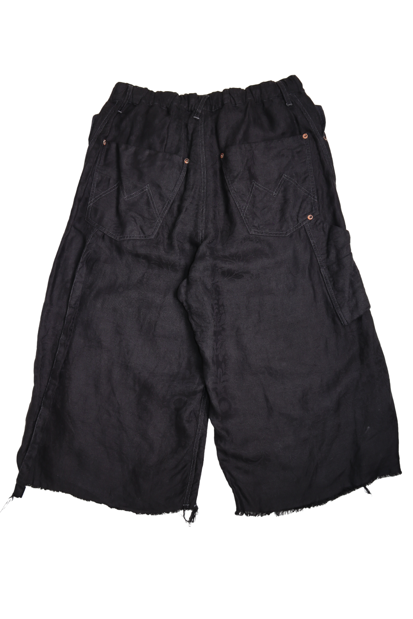 Easy Work Short Black Double Knee Capri