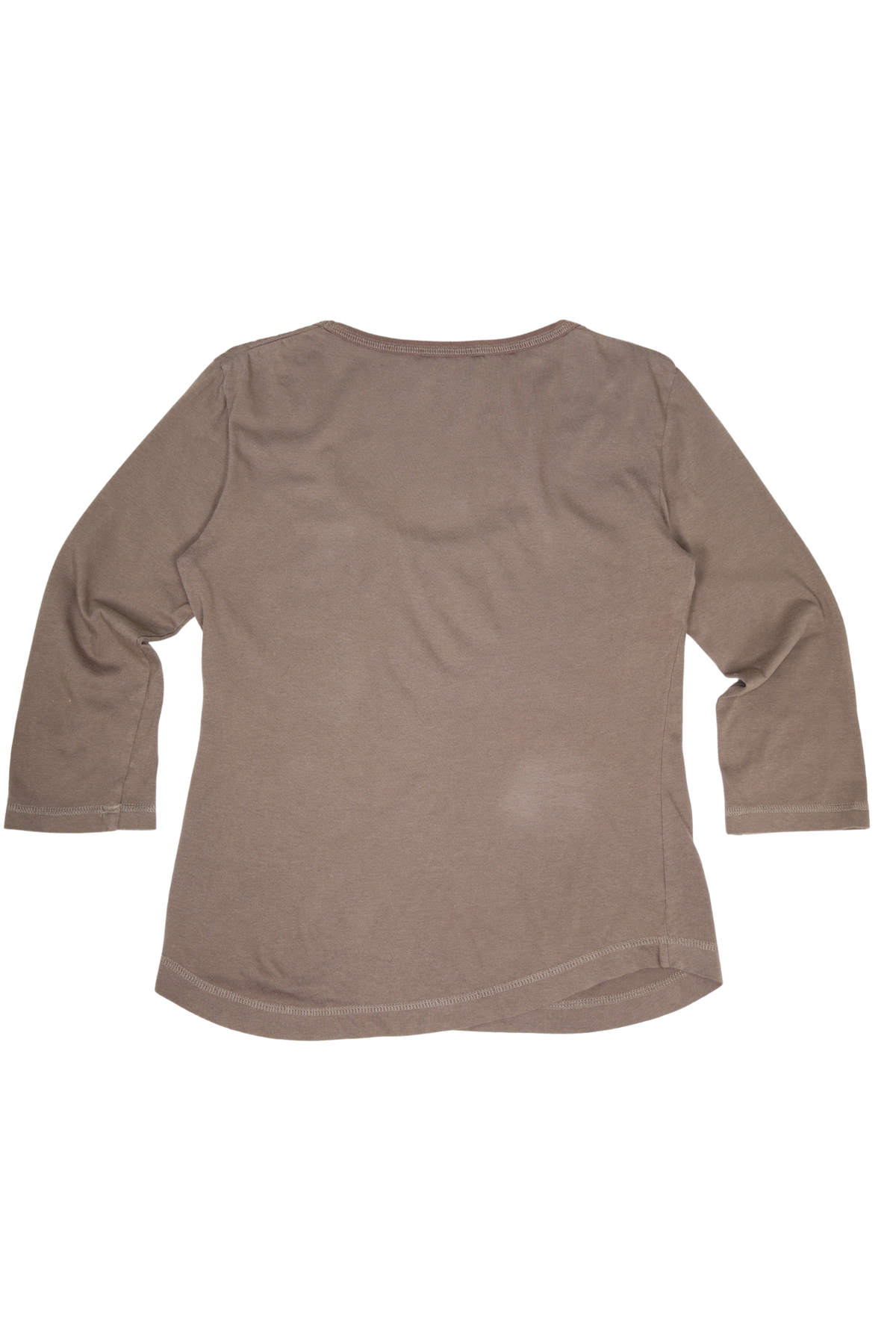 Vivienne Westwood Brown 3/4 Sleeve Red Orb Logo Shirt