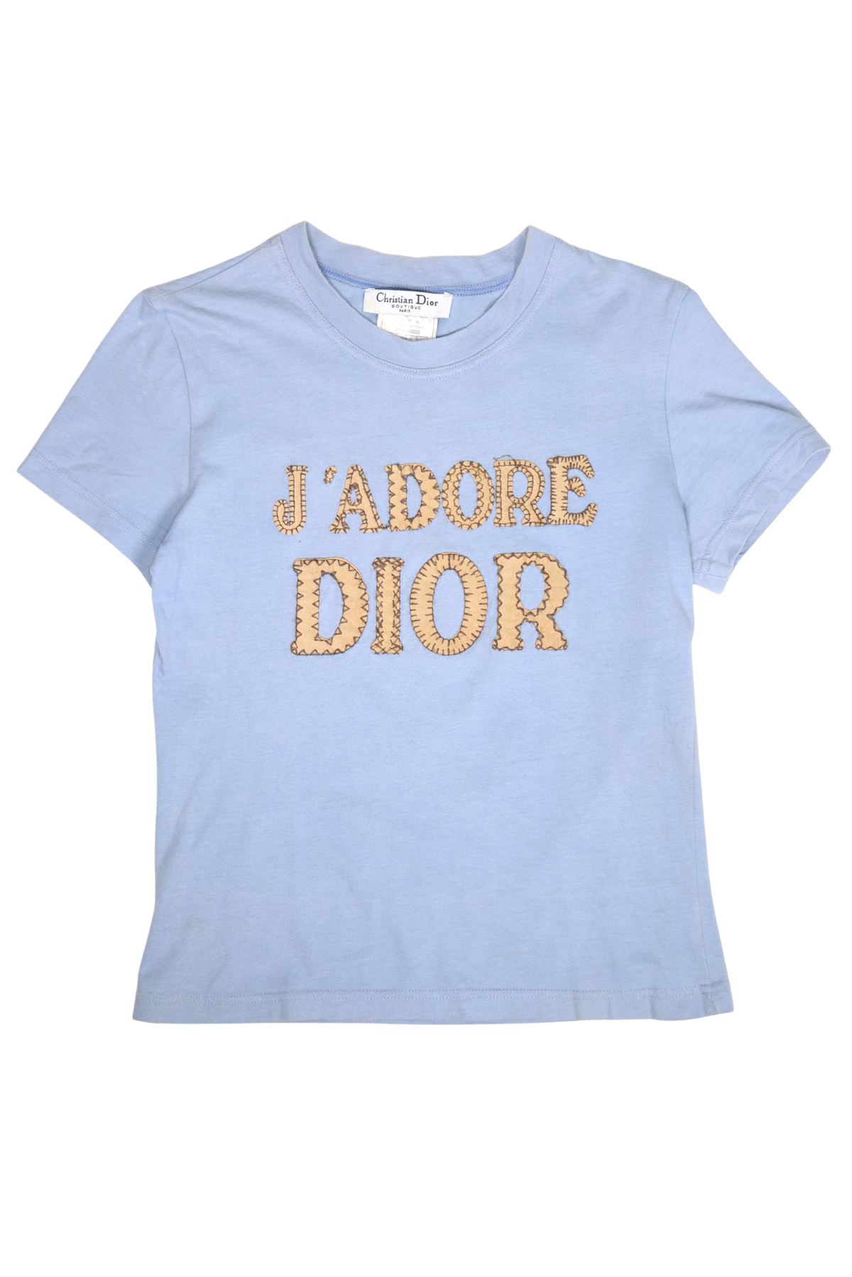 2003 Dior “J’Adore Dior” Patch Logo Light Blue Shirt