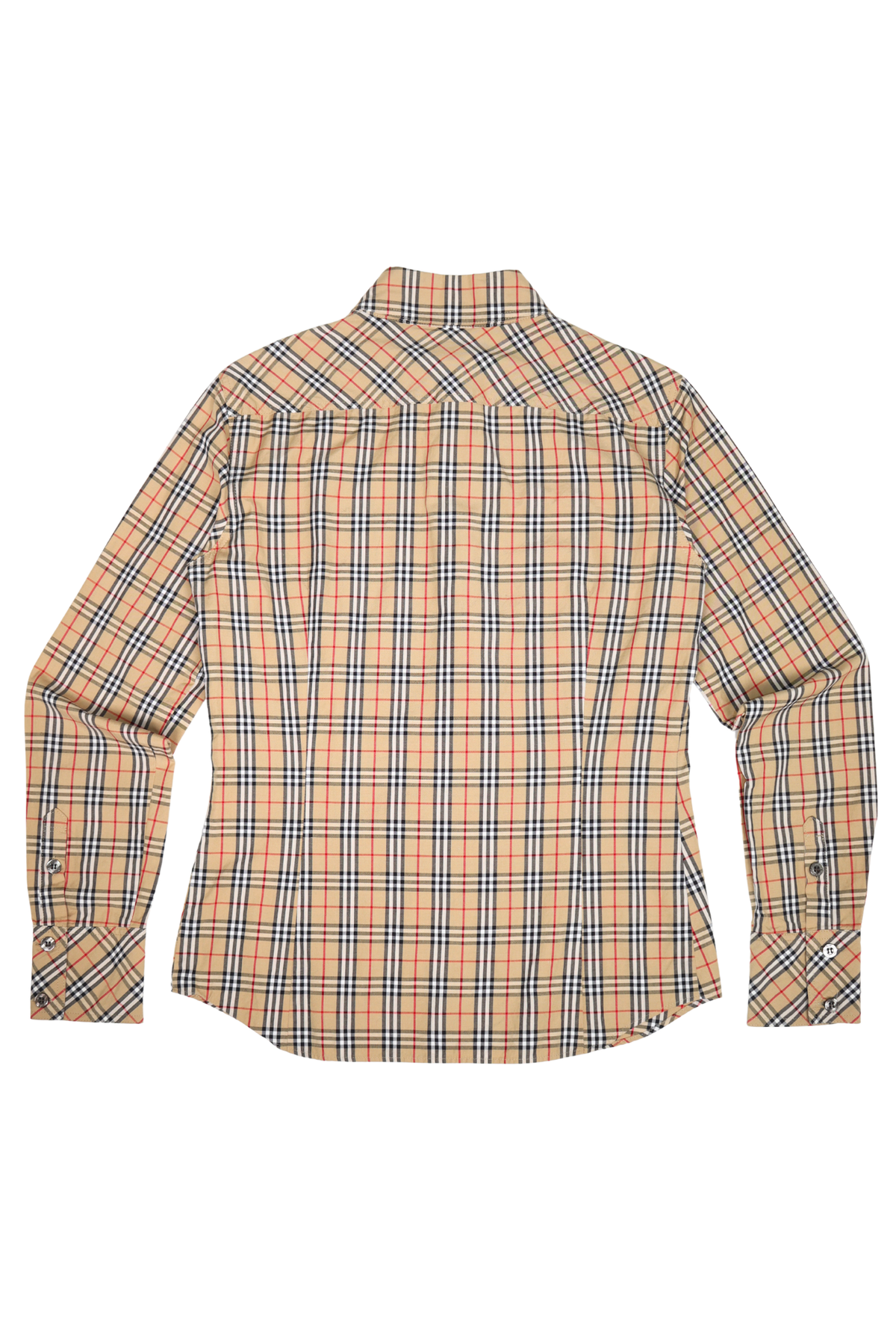 Vintage Burberry Tartan Fitted Button Up Shirt
