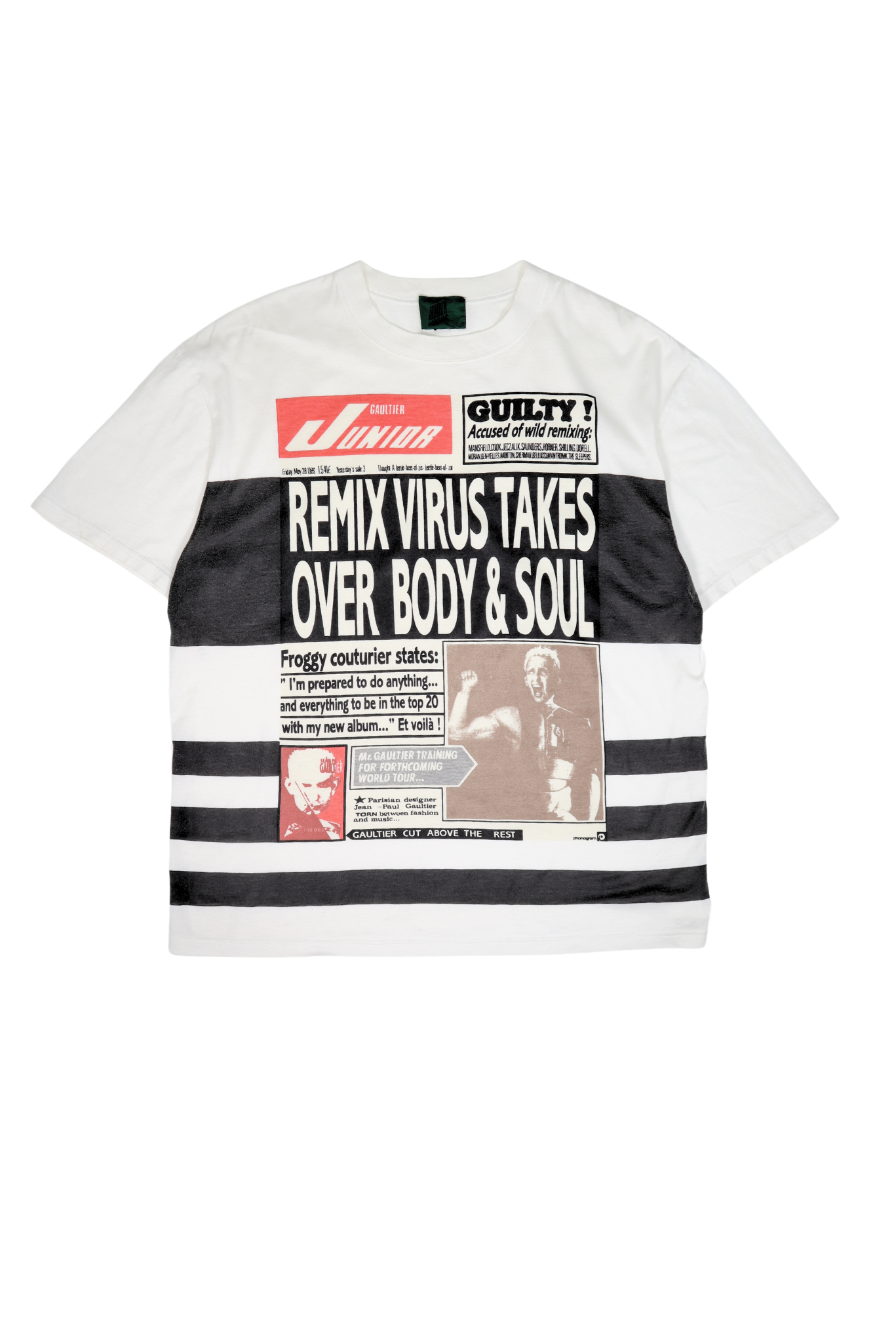 Gaultier Junior Newspaper Printed T-Shirt