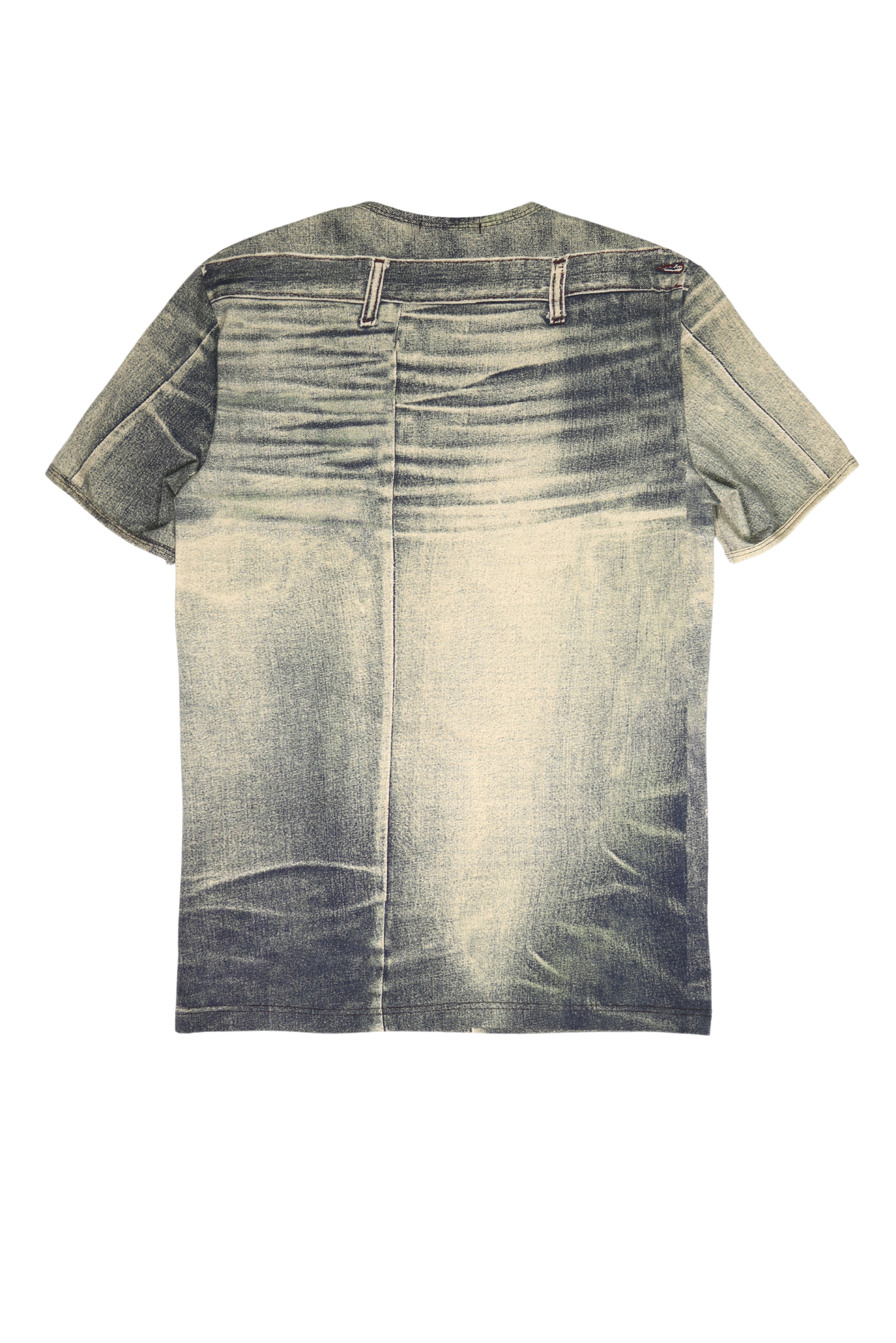 Vintage Roberto Cavalli Distressed  Denim Printed T-shirt