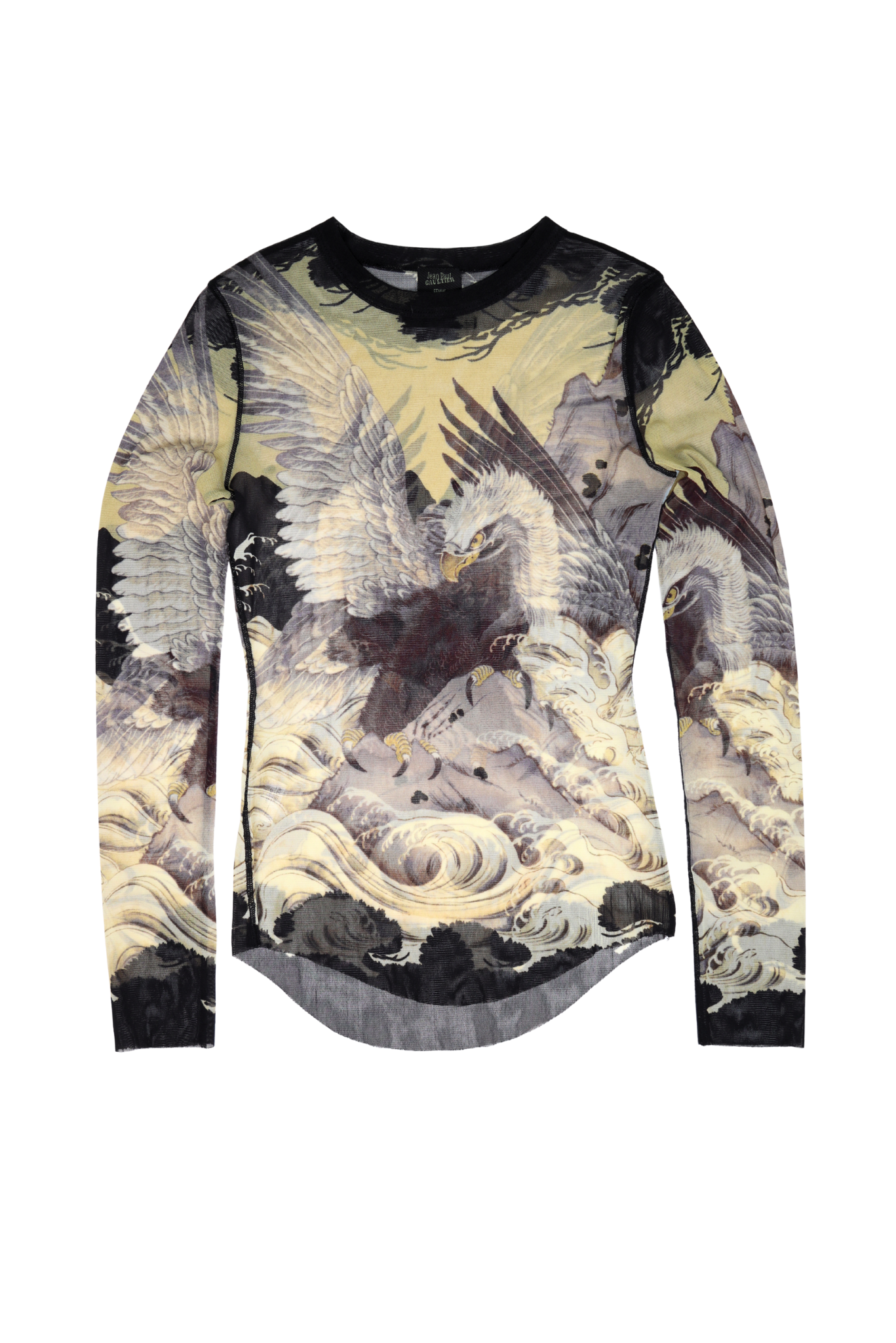 Jean Paul Gaultier Femme 1994 Golden Eagle Mesh Longsleeve