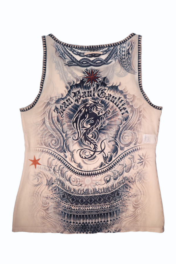 Jean Paul Gaultier Sun Tattoo Tank Top