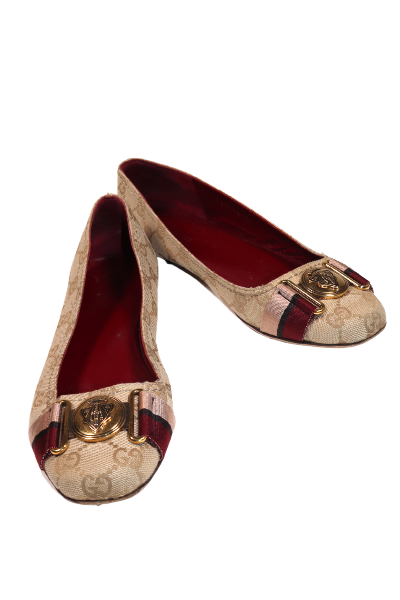Vintage Gucci Monogram Ballet Flat Shoe