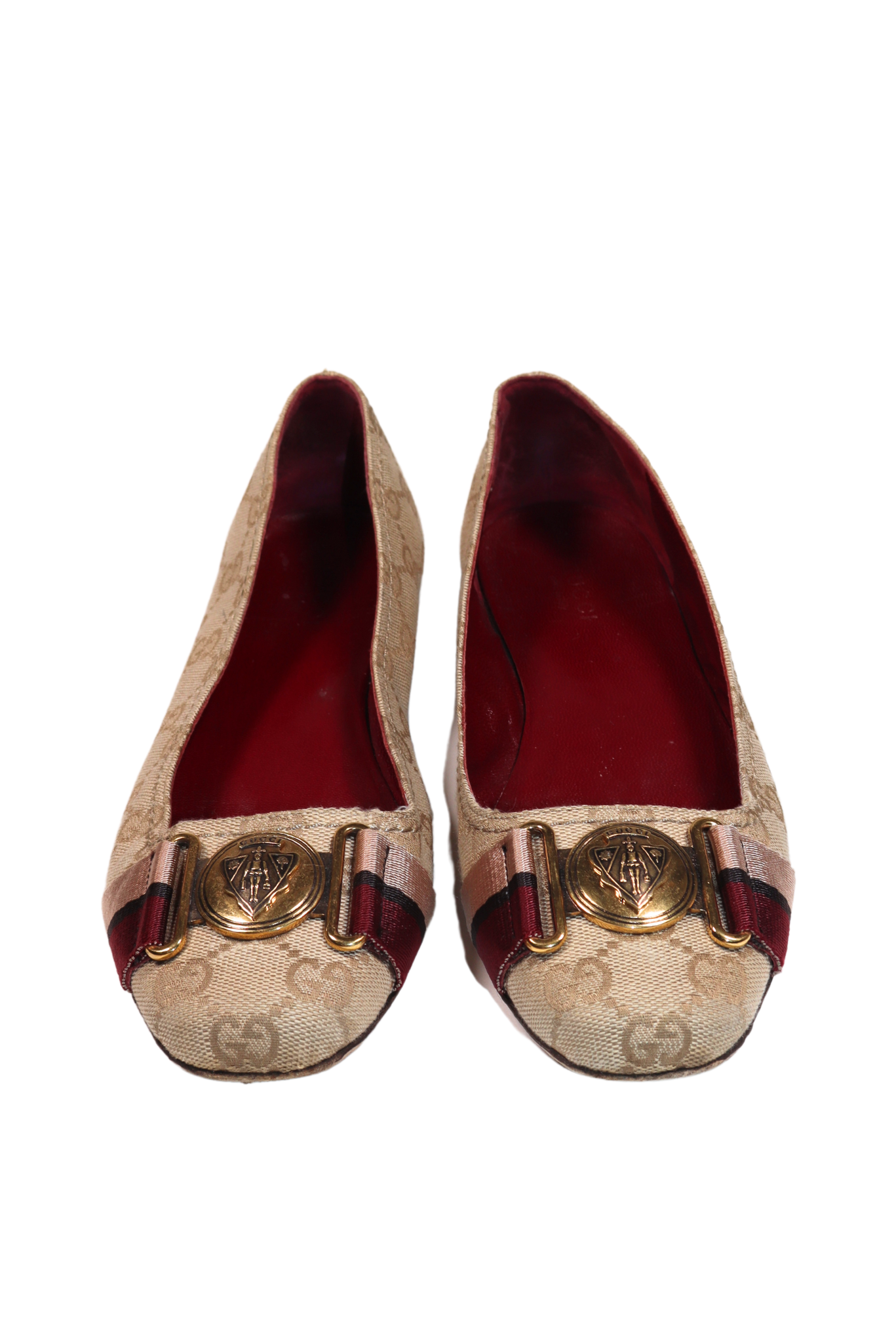 Vintage Gucci Monogram Ballet Flat Shoe