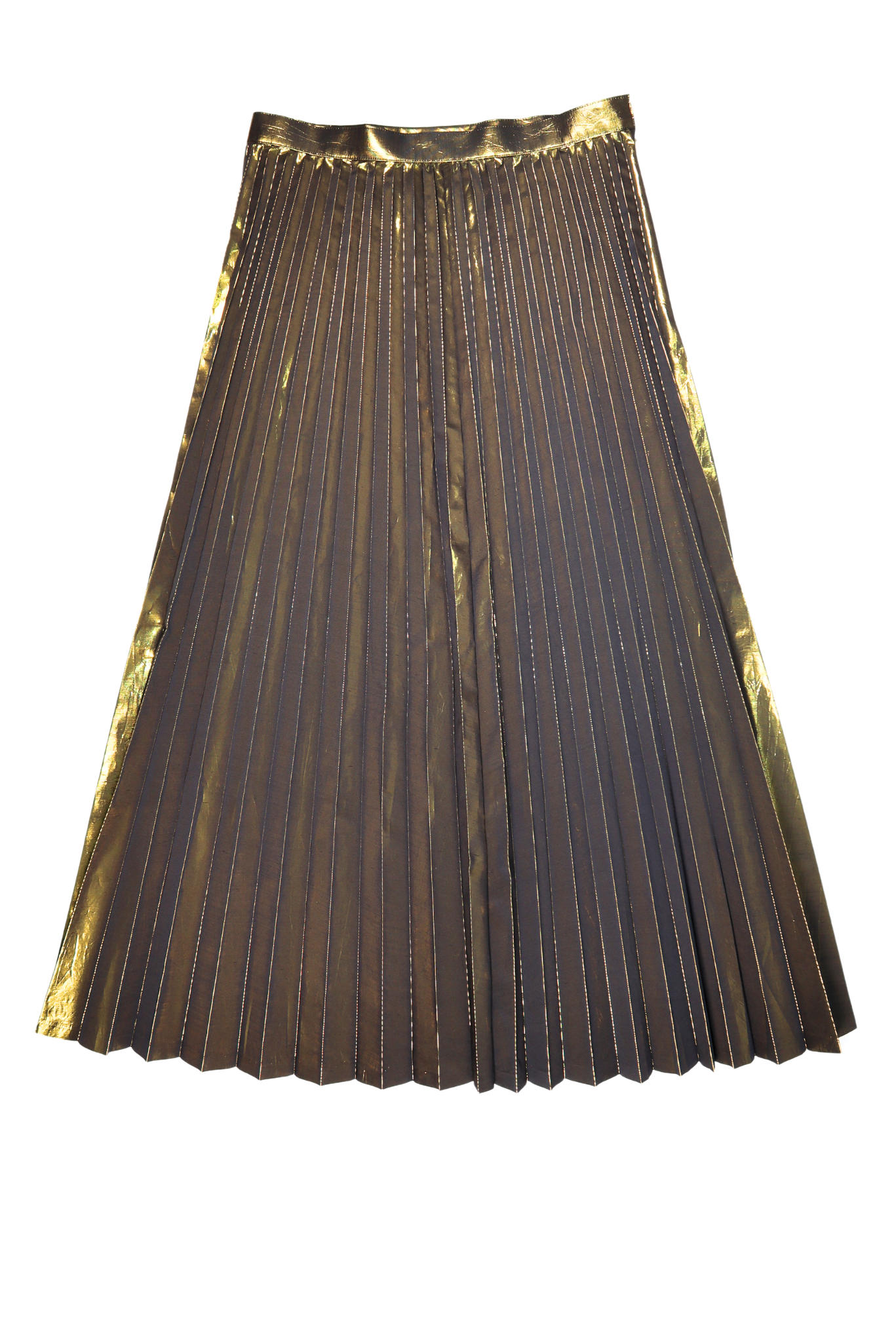 Junya Watanabe Gold Pleated Skirt
