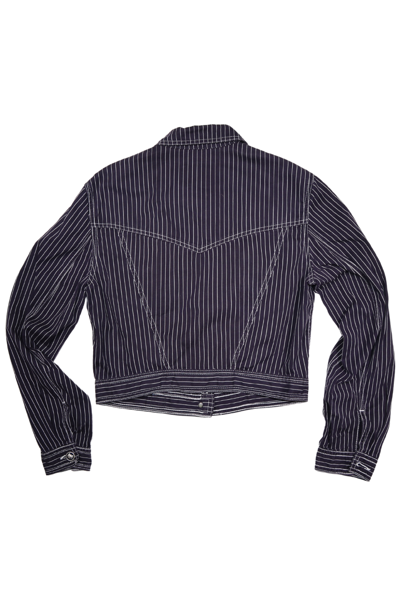 Versace Jeans Couture 90s Cropped Pinstripe Jacket