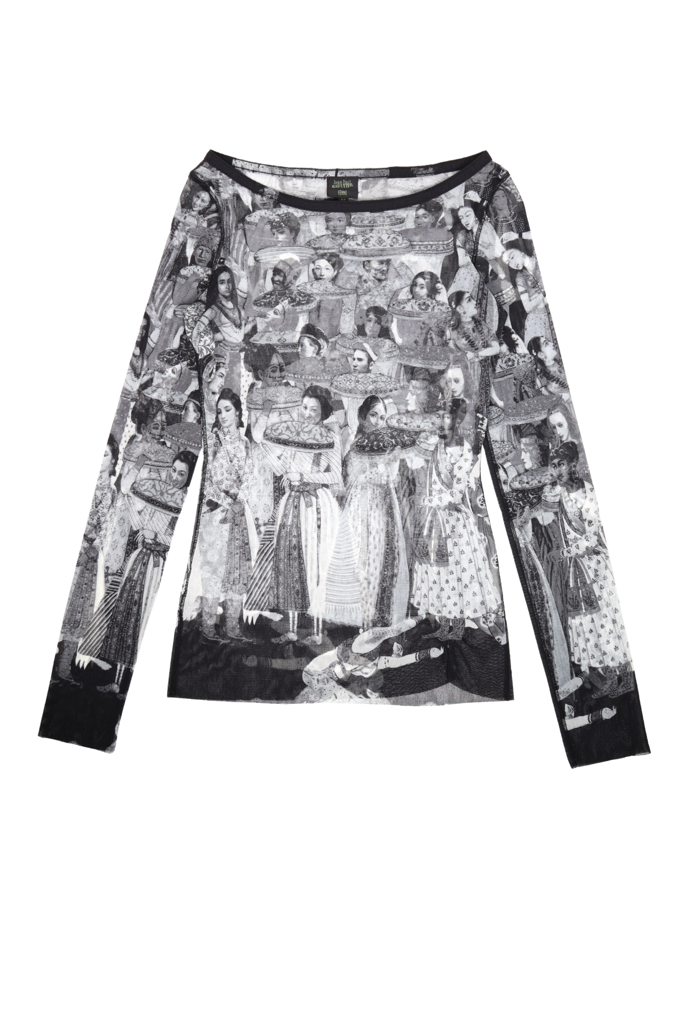 Rare Vintage 2003 Jean Paul Gaultier Femme "People" Mesh Longsleeve