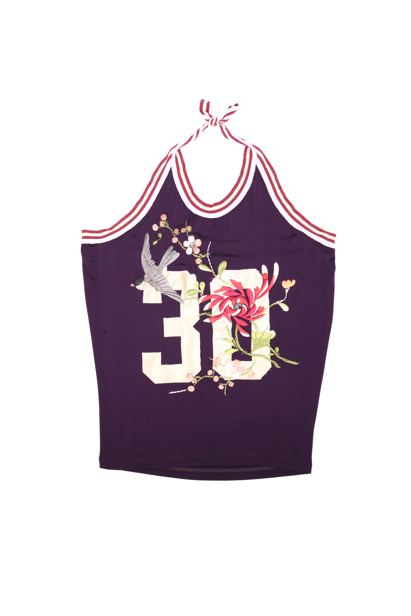 Vintage Jean Paul Gaultier Maille "30" Embroidered Halter Top