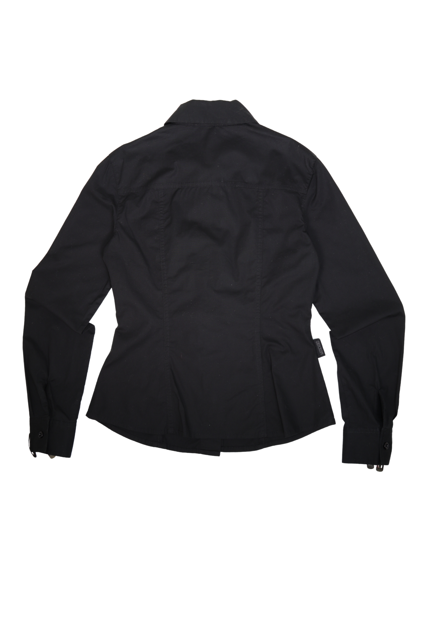 RARE Vintage Moschino Jeans Clip Embellished Black Button Up Shirt