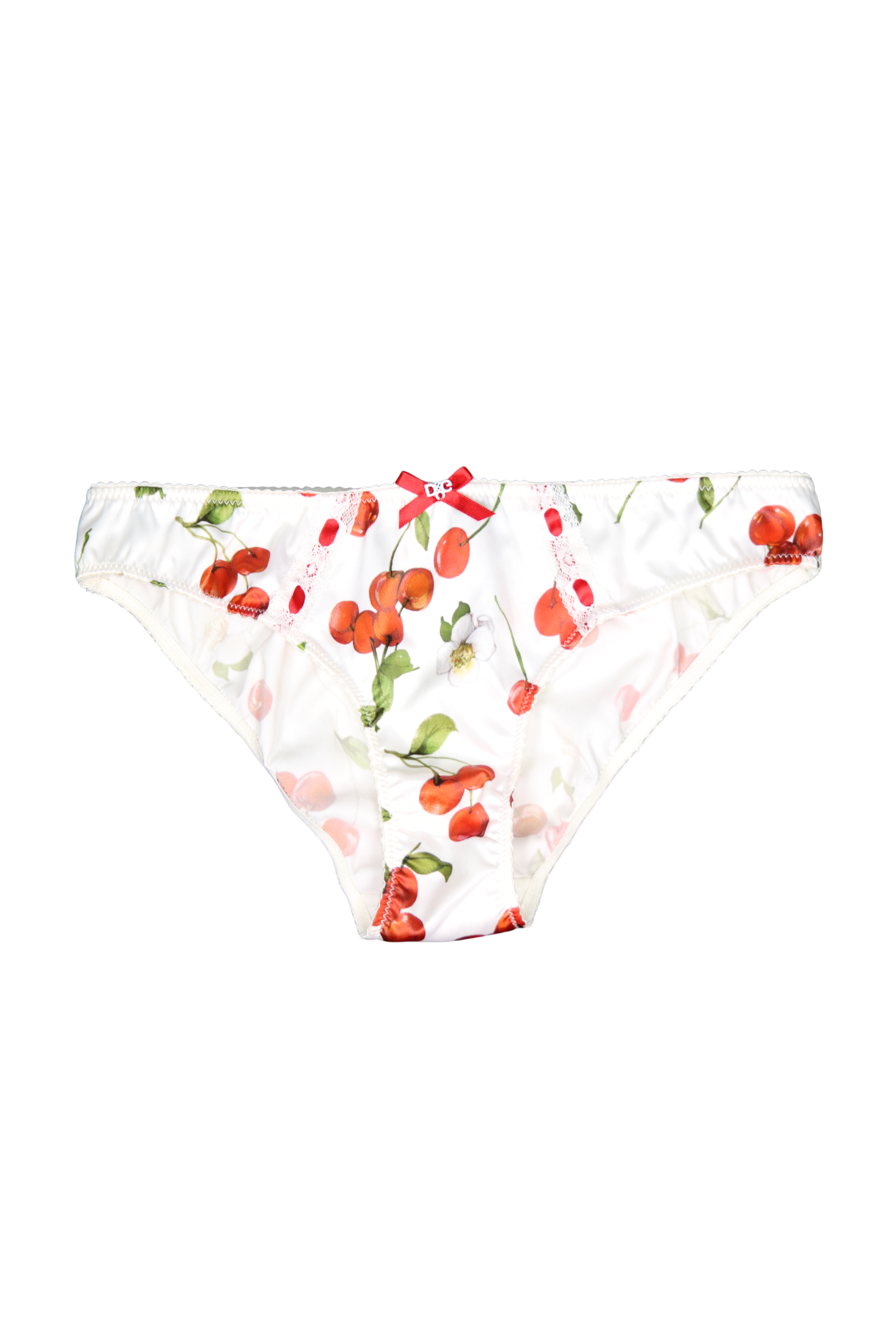 D&G Cherry Print Satin Camisole & Bottom Set