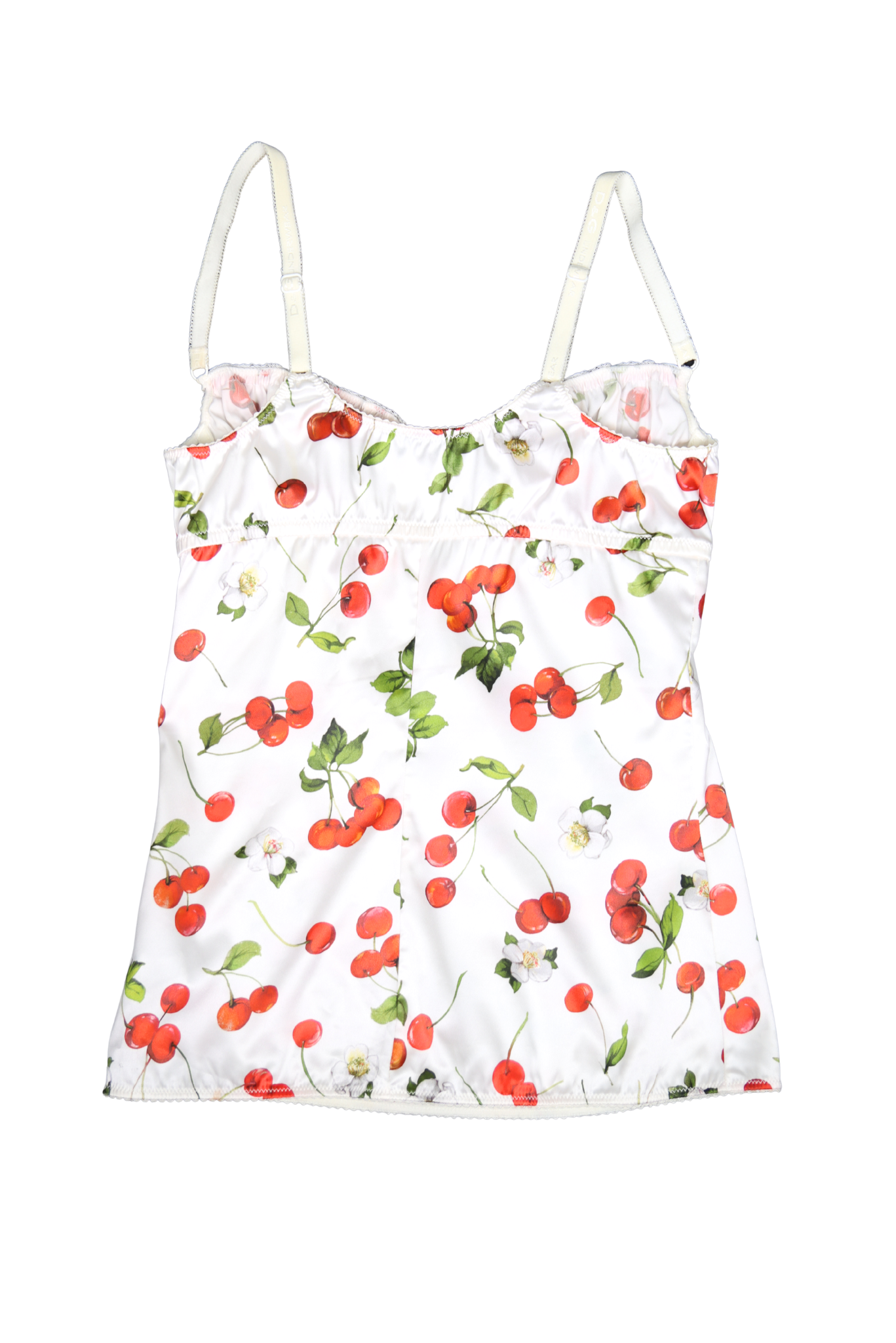 D&G Cherry Print Satin Camisole & Bottom Set