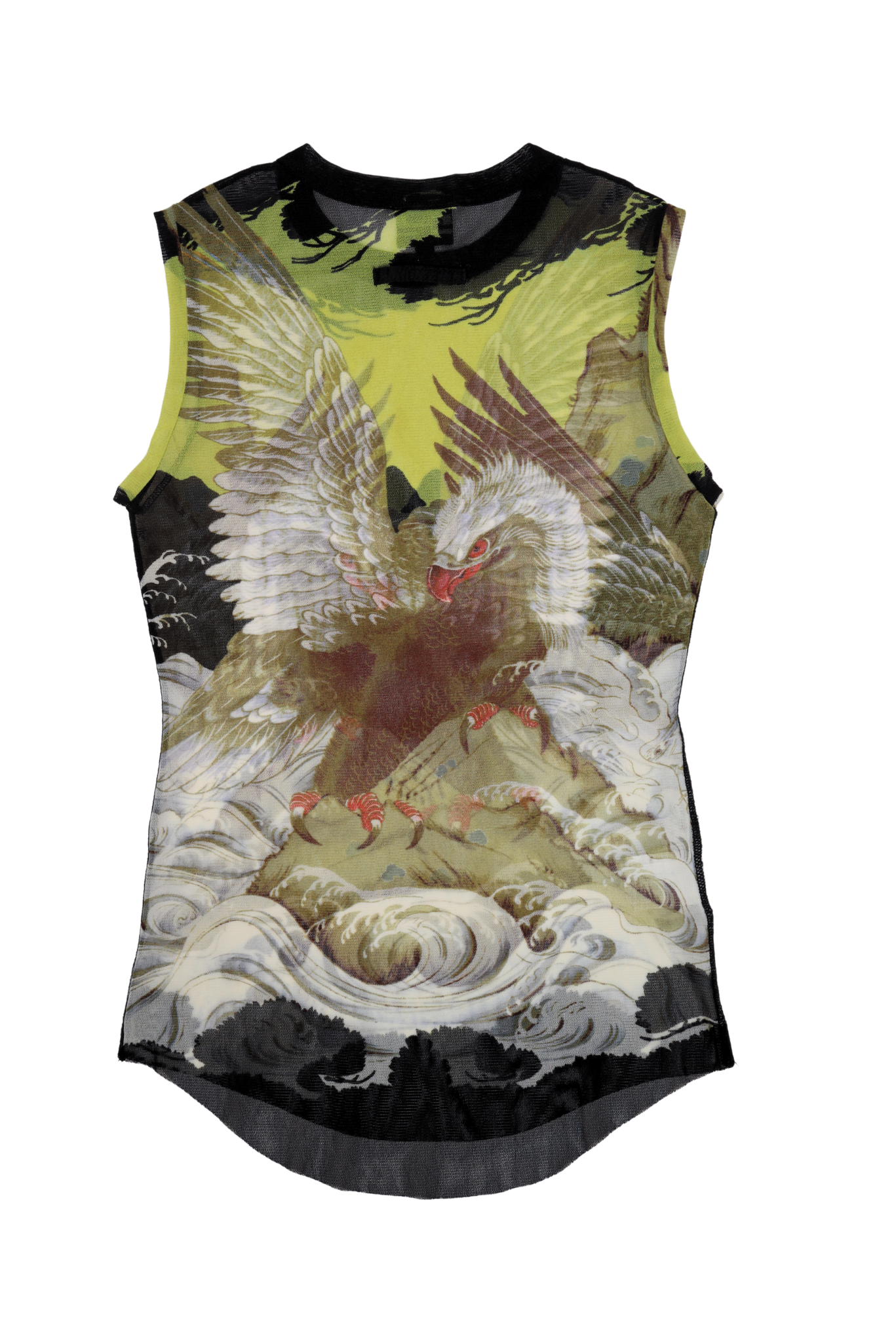 Jean Paul Gaultier Femme 1994 Golden Eagle Mesh Tank