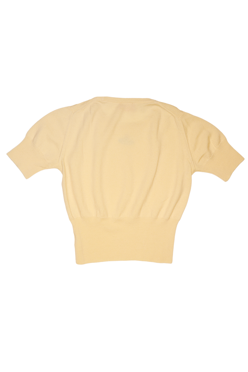 Vivienne Westwood Cream Short-Sleeve Sweater Shirt
