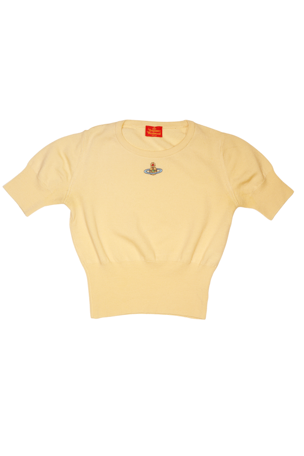 Vivienne Westwood Cream Short-Sleeve Sweater Shirt
