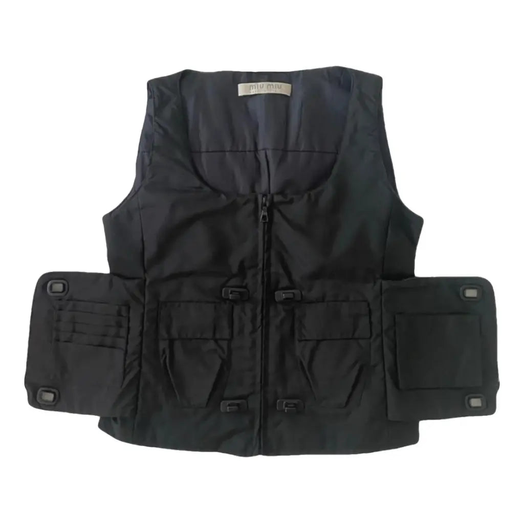 A/W 1999 Miu Miu Tech Nylon Hidden Pocket Buckle Vest