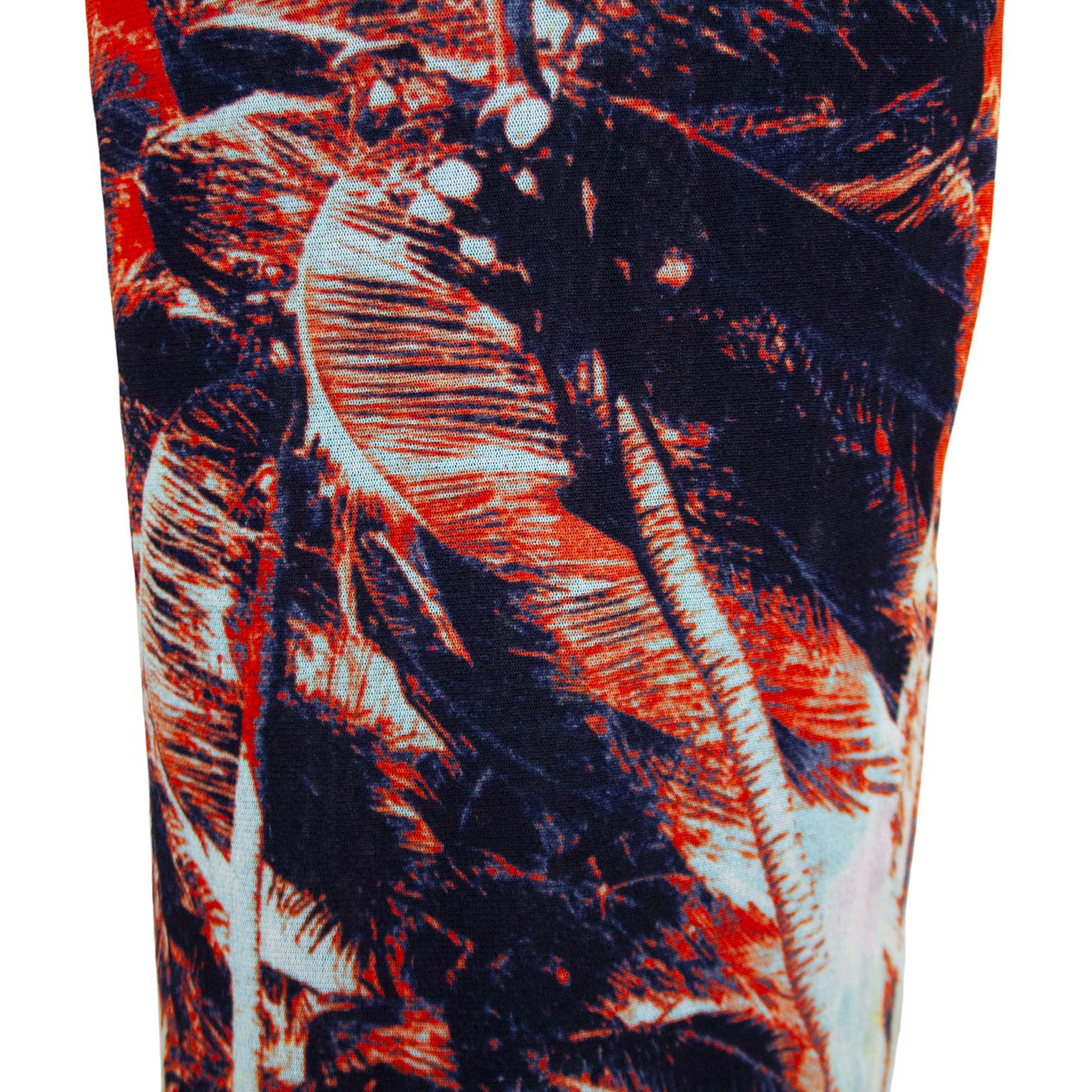 Jean Paul Gaultier Soleil Palm Mesh Tube Dress