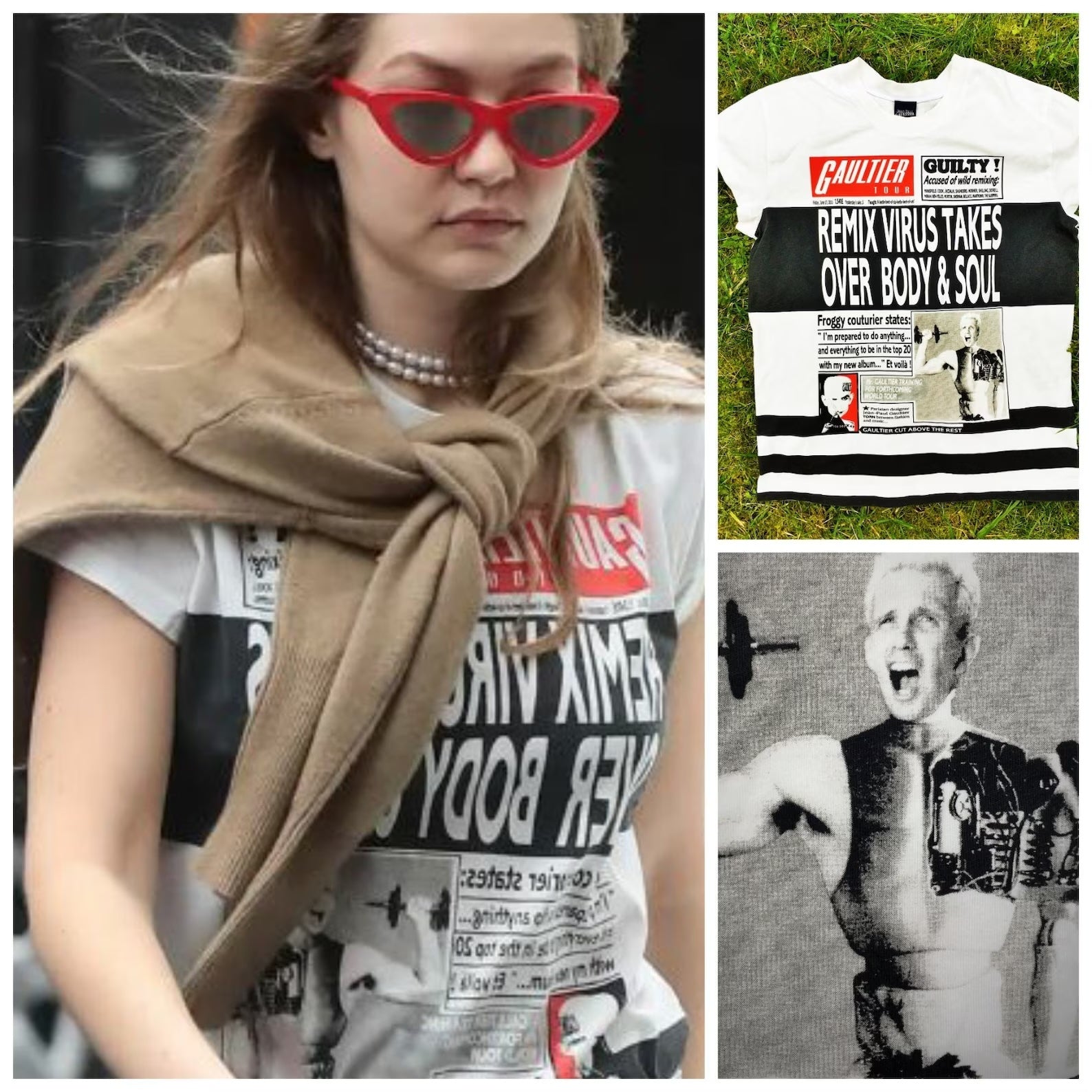 Gaultier Junior Newspaper Printed T-Shirt